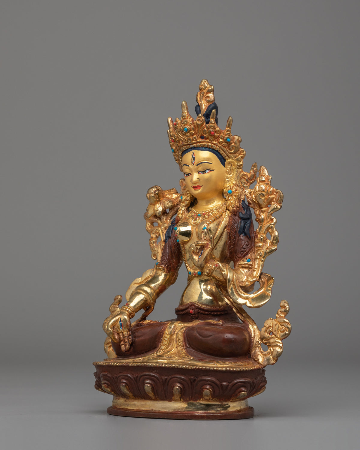 Buddhist White Tara Deity Statue | Traditional Artwork