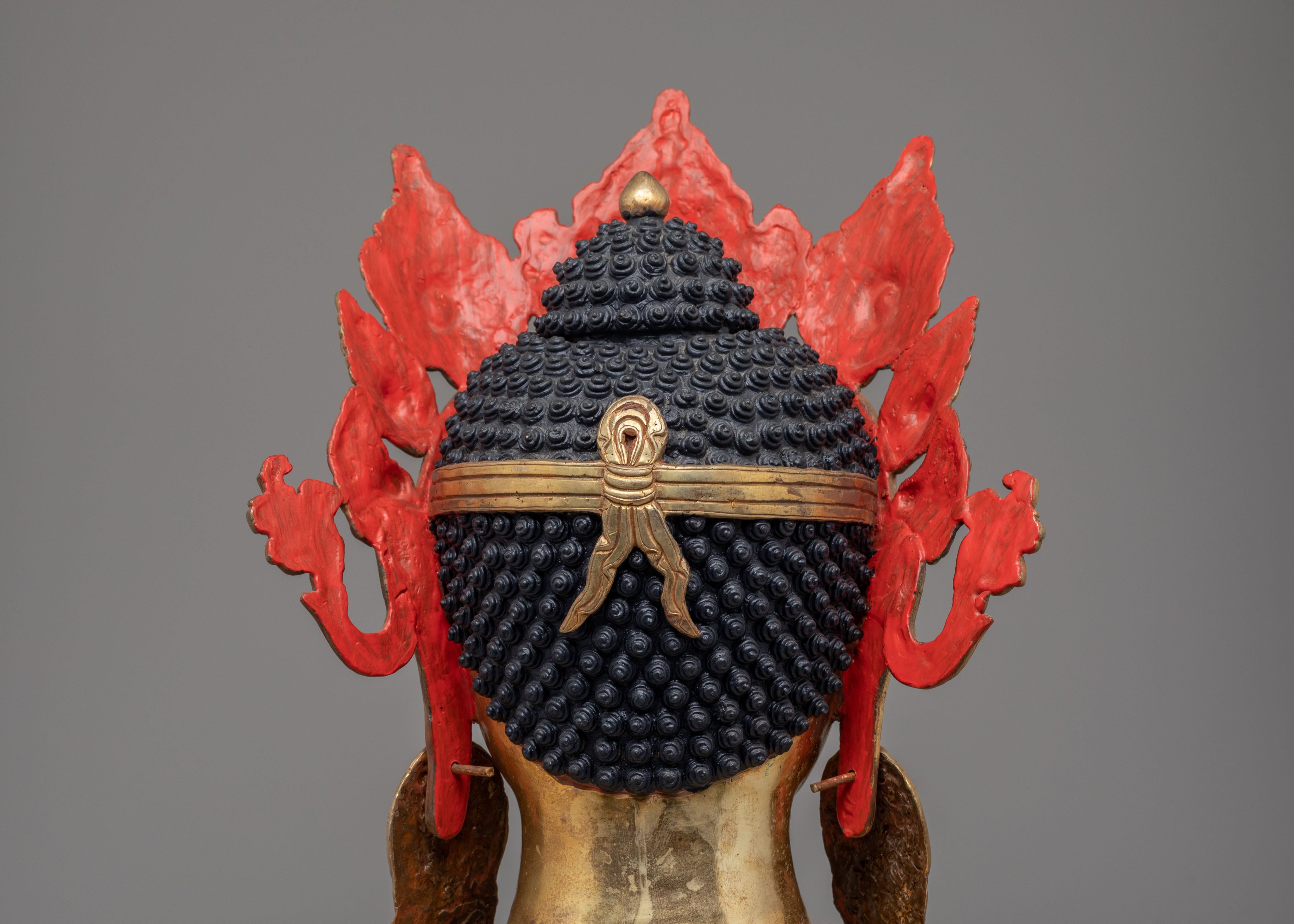 Crowned Buddha Head Altar Decor | Spiritual Decor