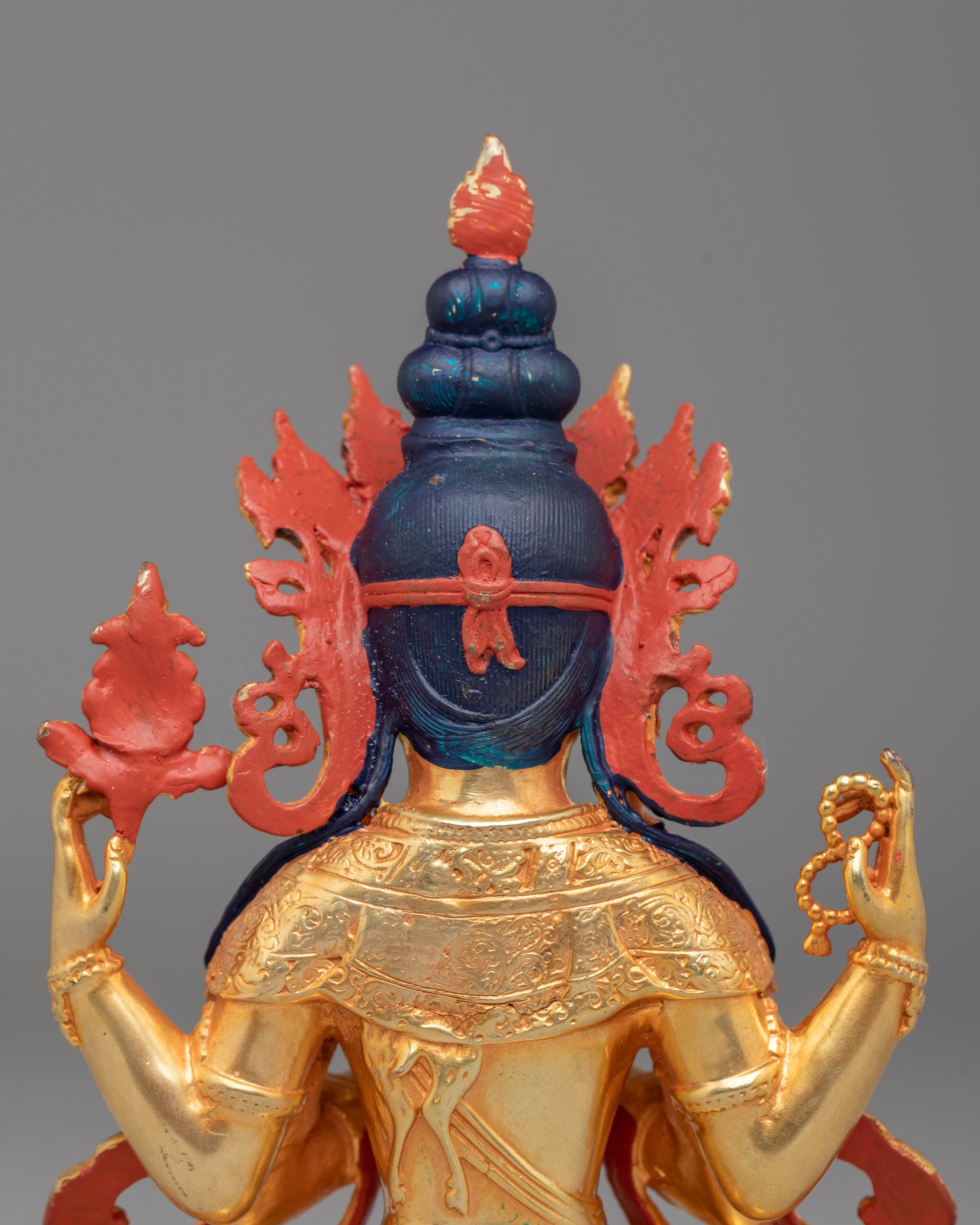 Buddhist Chenrezig Compassion Statue | Tibetan Avalokiteshvara Deity