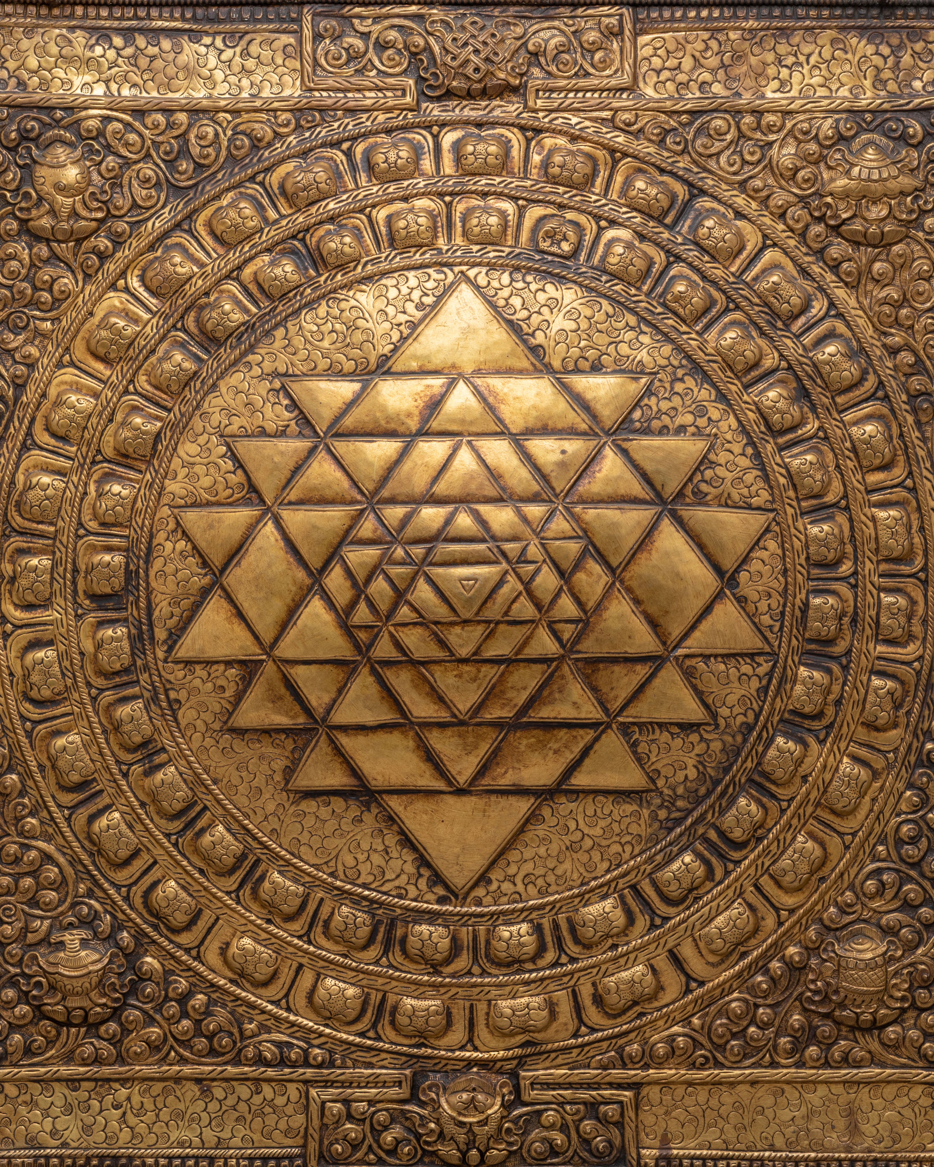 Handcrafted Sri Yantra Wall Hanging | Tibetan Sacred Art