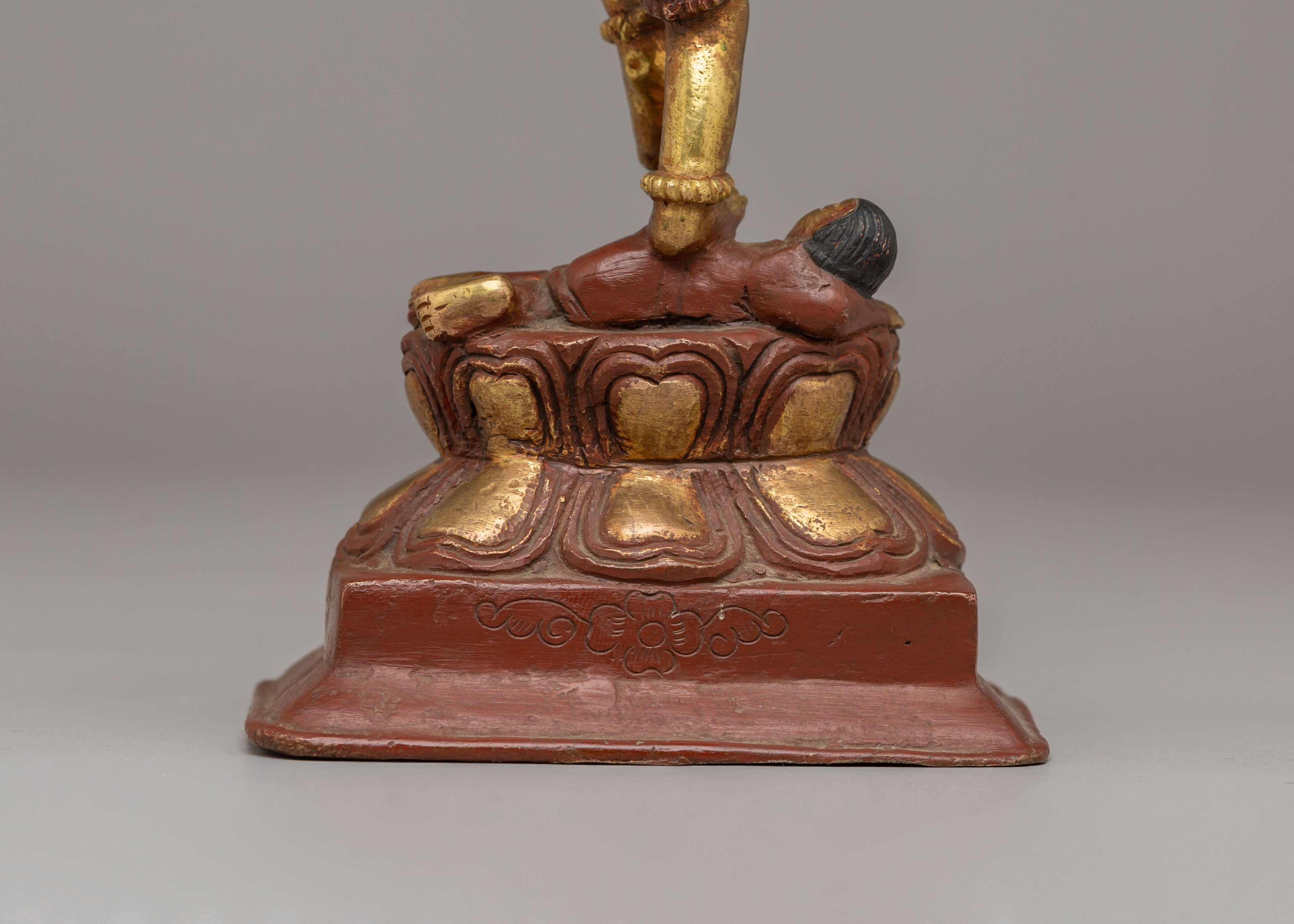 Traditional Nataraj Deity Statue | Handcrafted Copper Body with Gold Plating