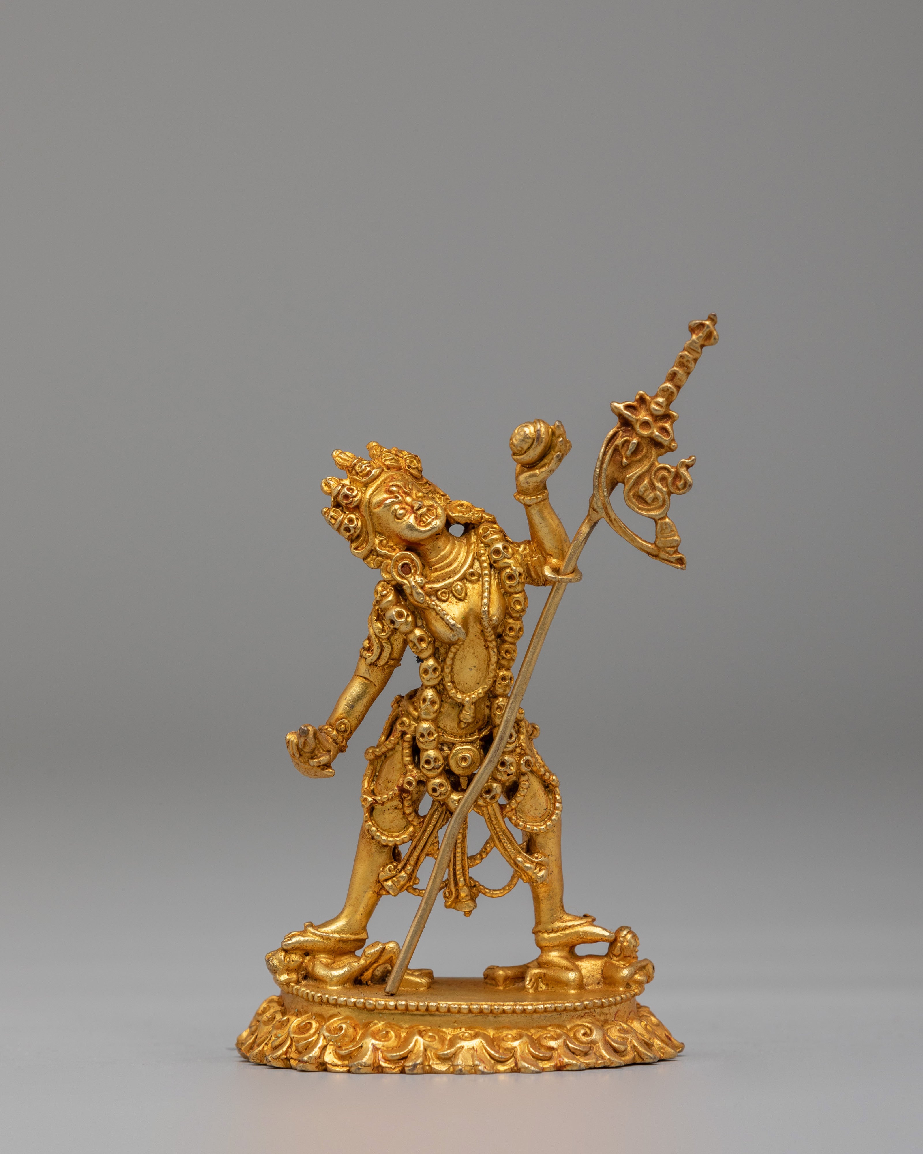 Divine Vajrayogini Deity Statue | Handcrafted Gold-Plated Copper Sculpture