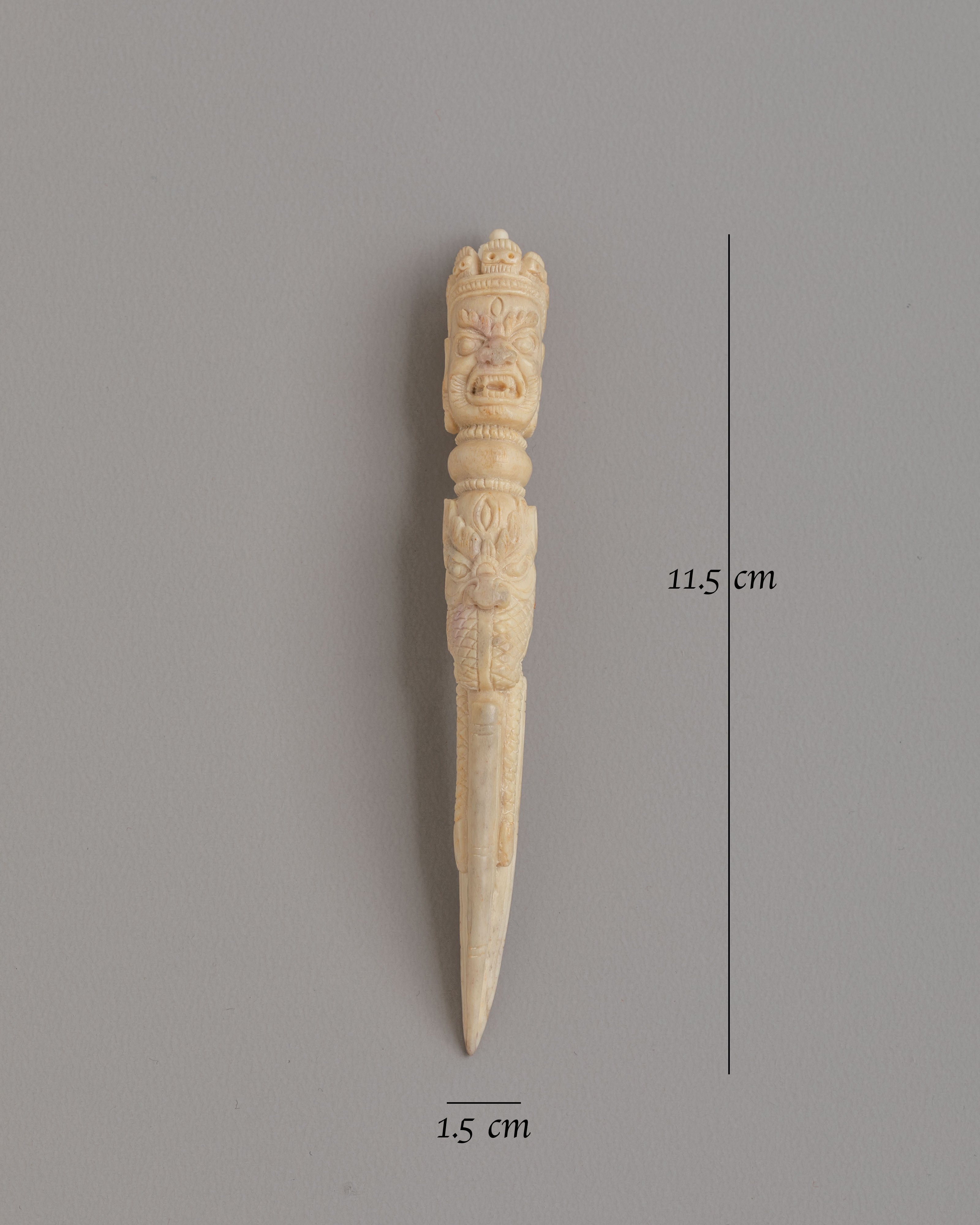 Buddhist Bone Ritual Dagger | Handcrafted Phurba Knife for Ceremonies