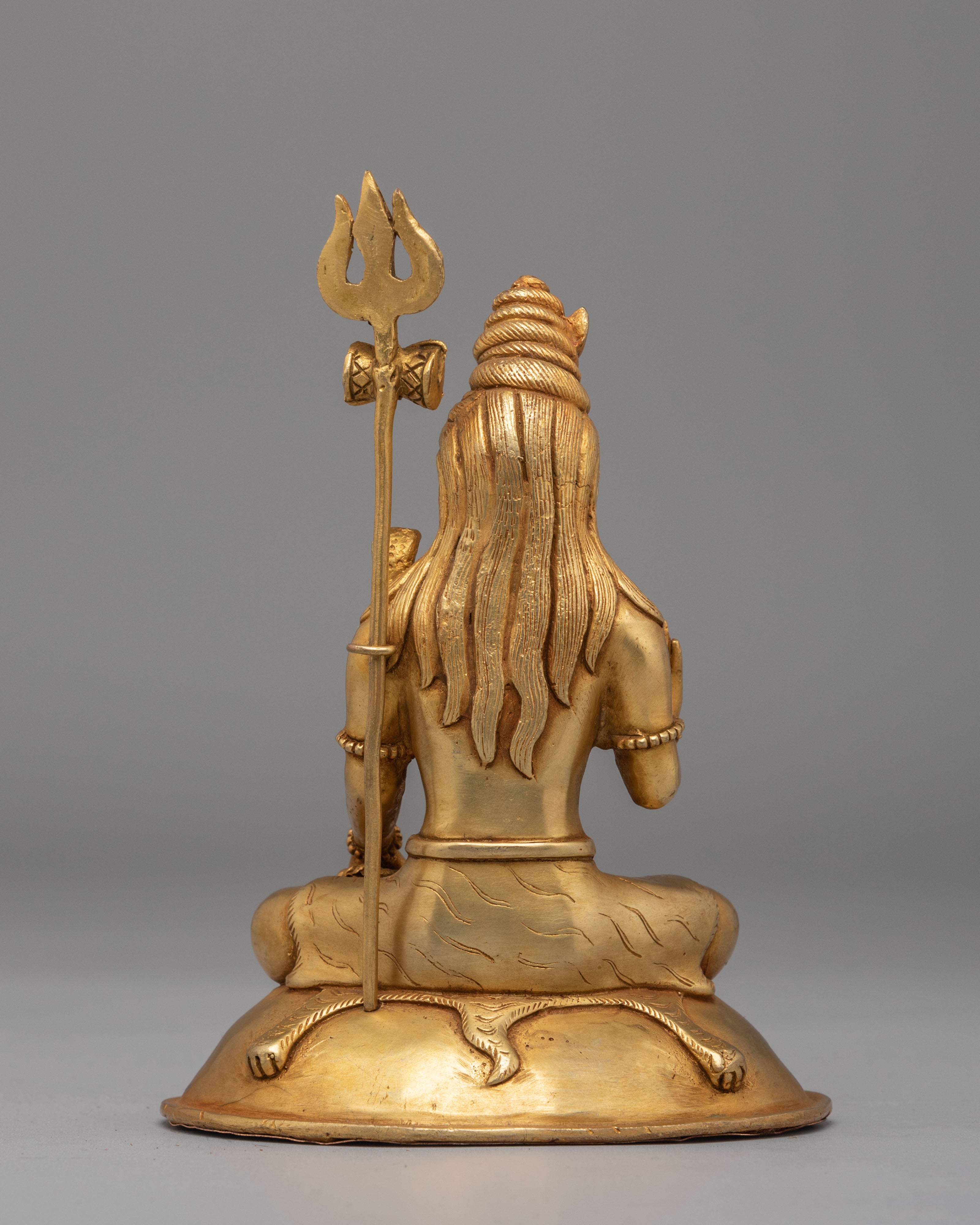 Protector Deity Shiva Statue | Copper Hindu Mahadev Sculpture