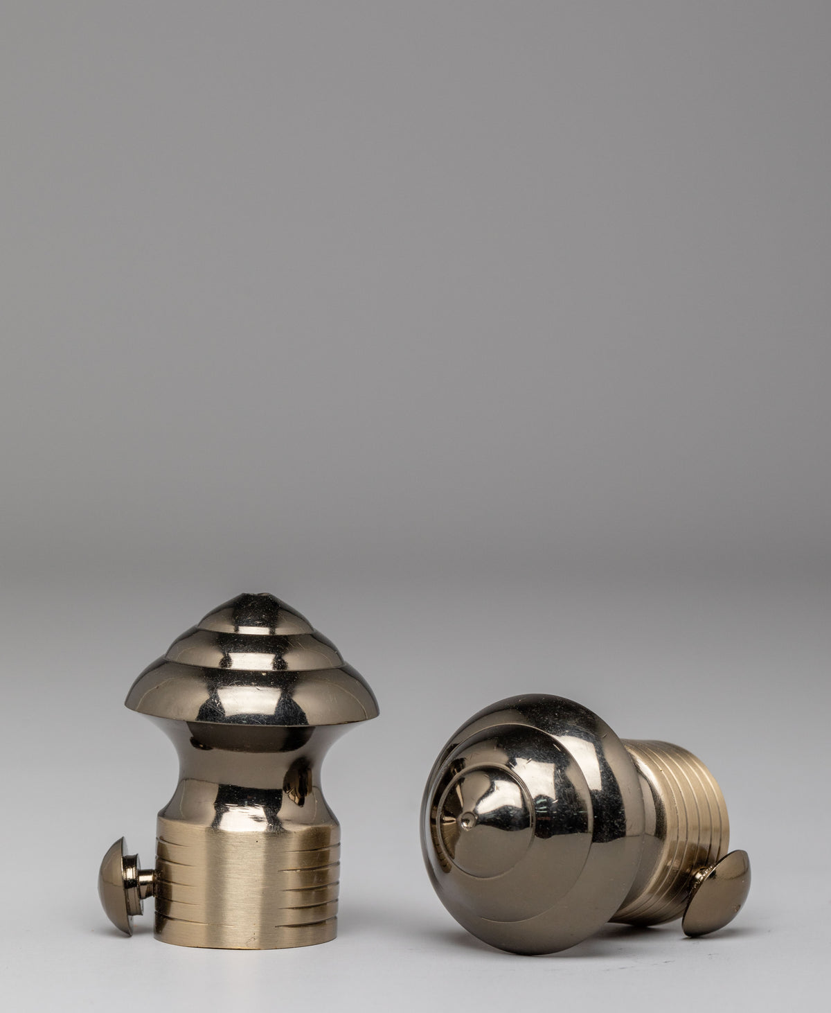 Buddhist Brocade Stick Cap | Polished Alloy Thangka Holder Accessories