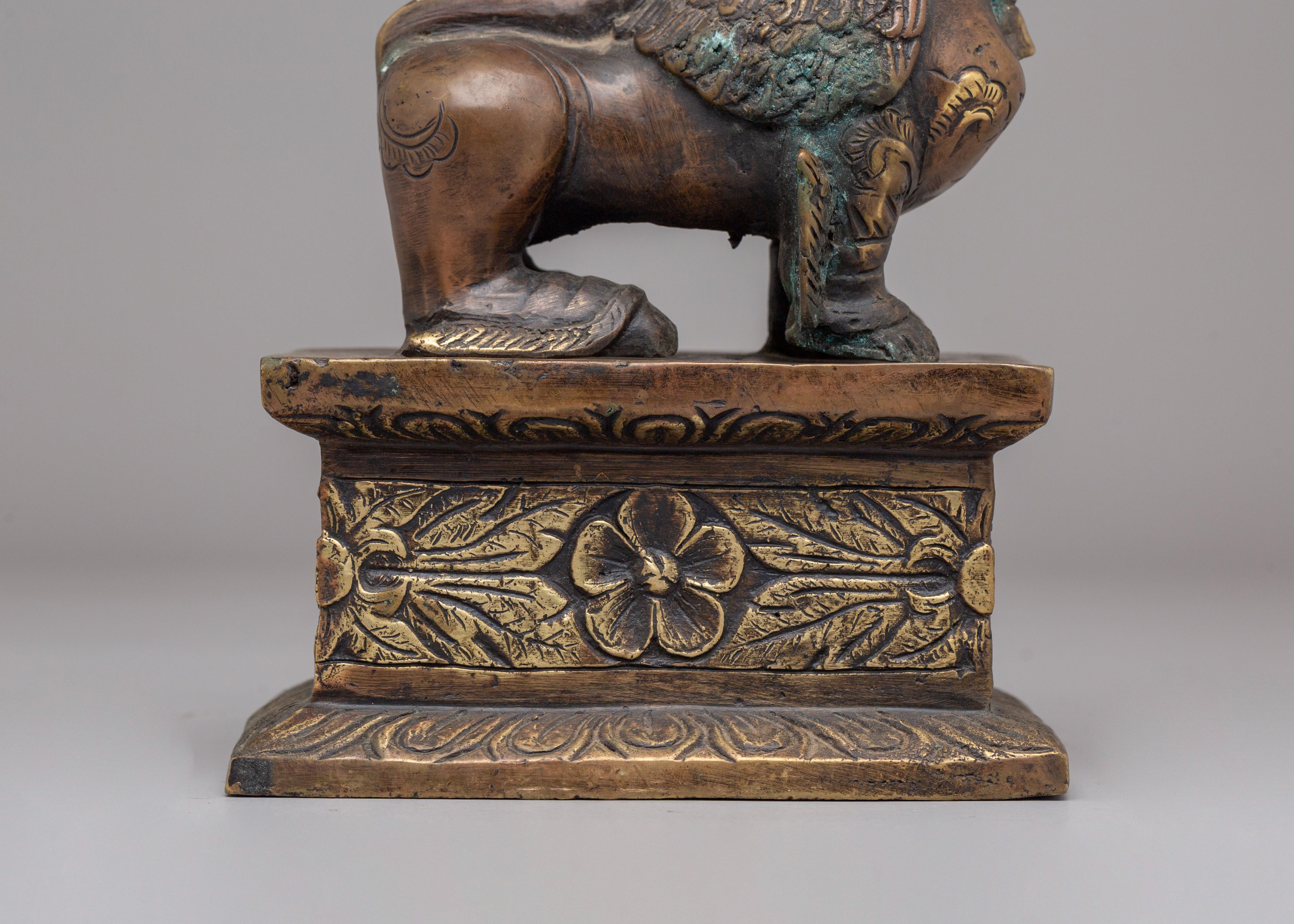 Buddhist Guardian Lion Sculpture Set | Symbol of Protection & Strength