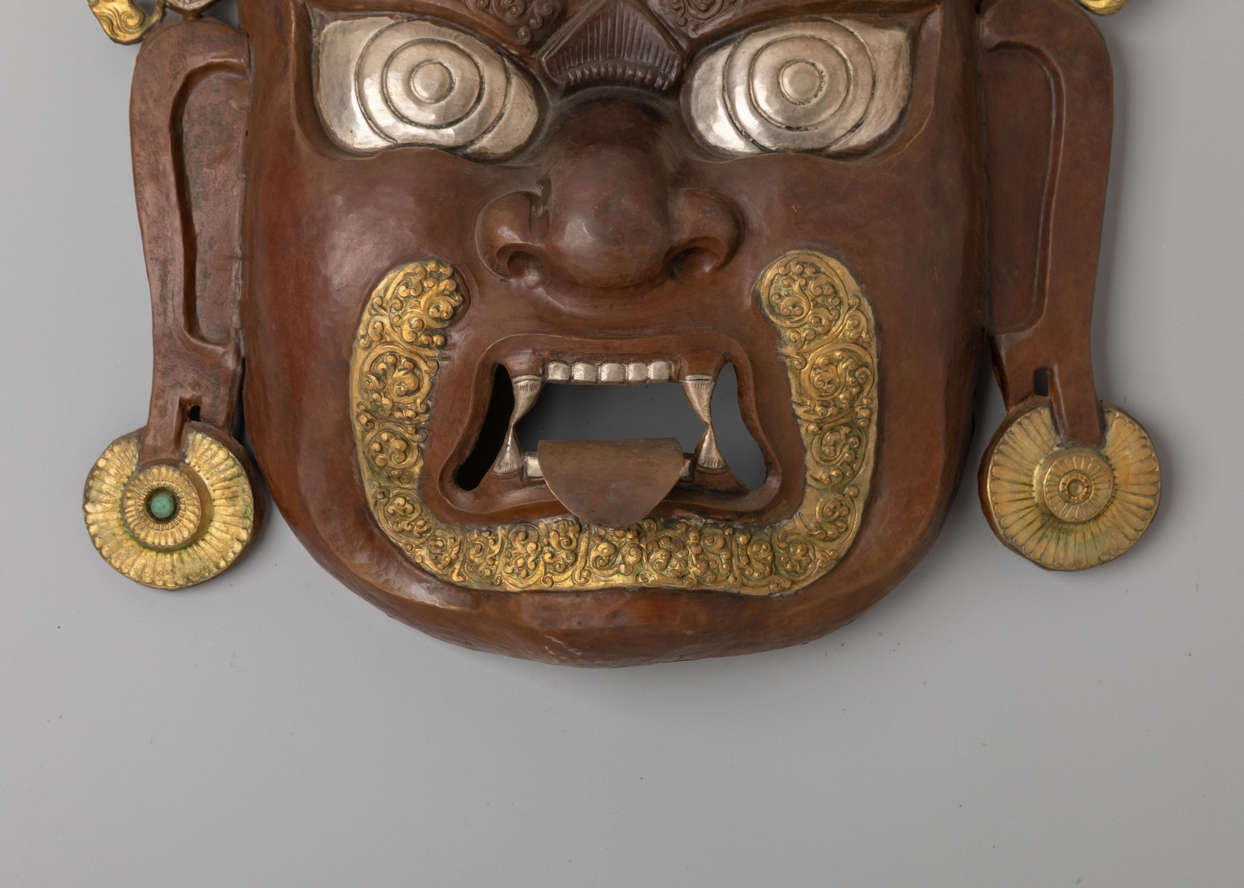 Himalayan Bhairava Mask Decor | Tibetan Buddhist Wall Sculpture