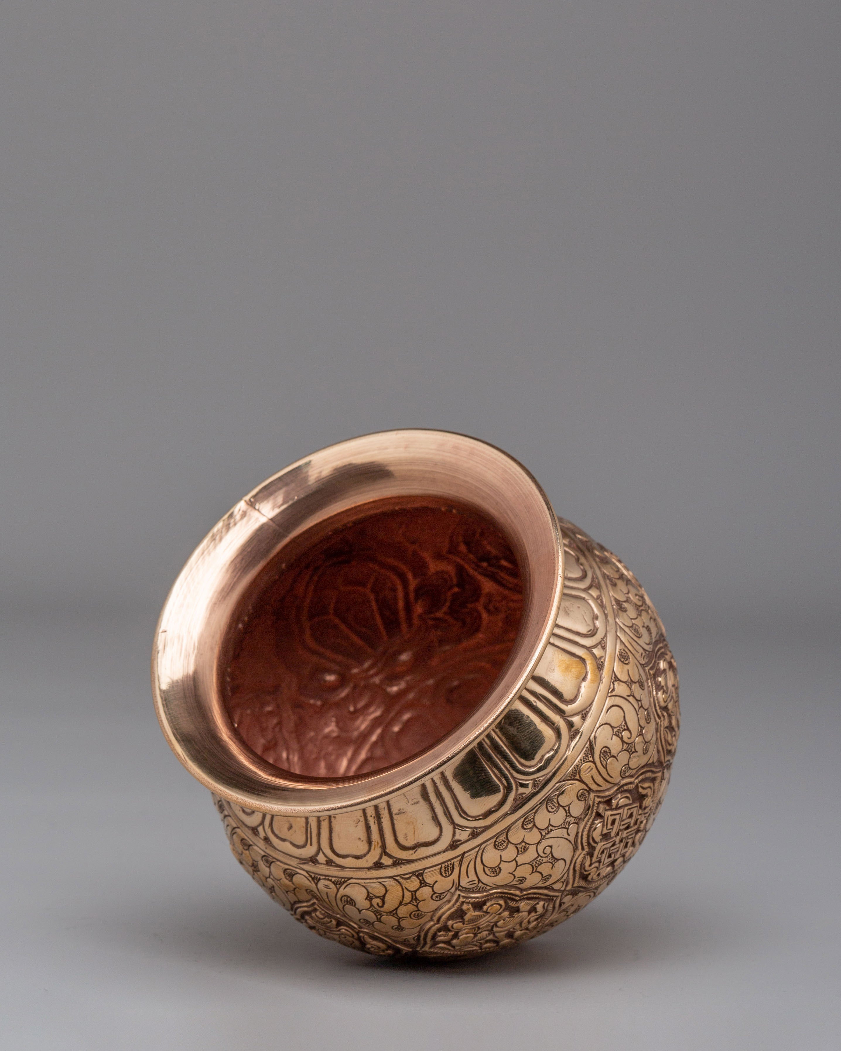 Ceremonial Kalash For Sacred Rituals | Copper Offering Vessel