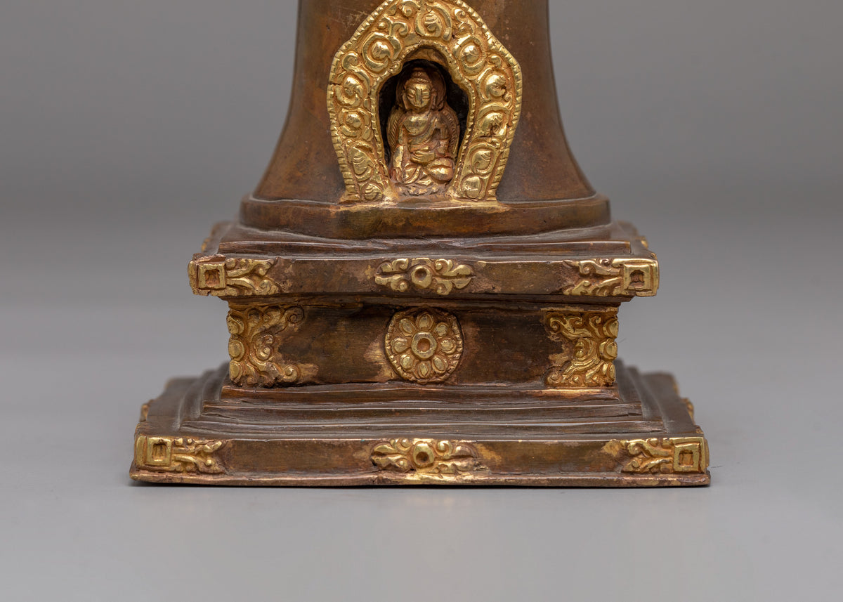 Handcrafted Sacred Parinirvana Stupa | Scared Buddhist Artwork