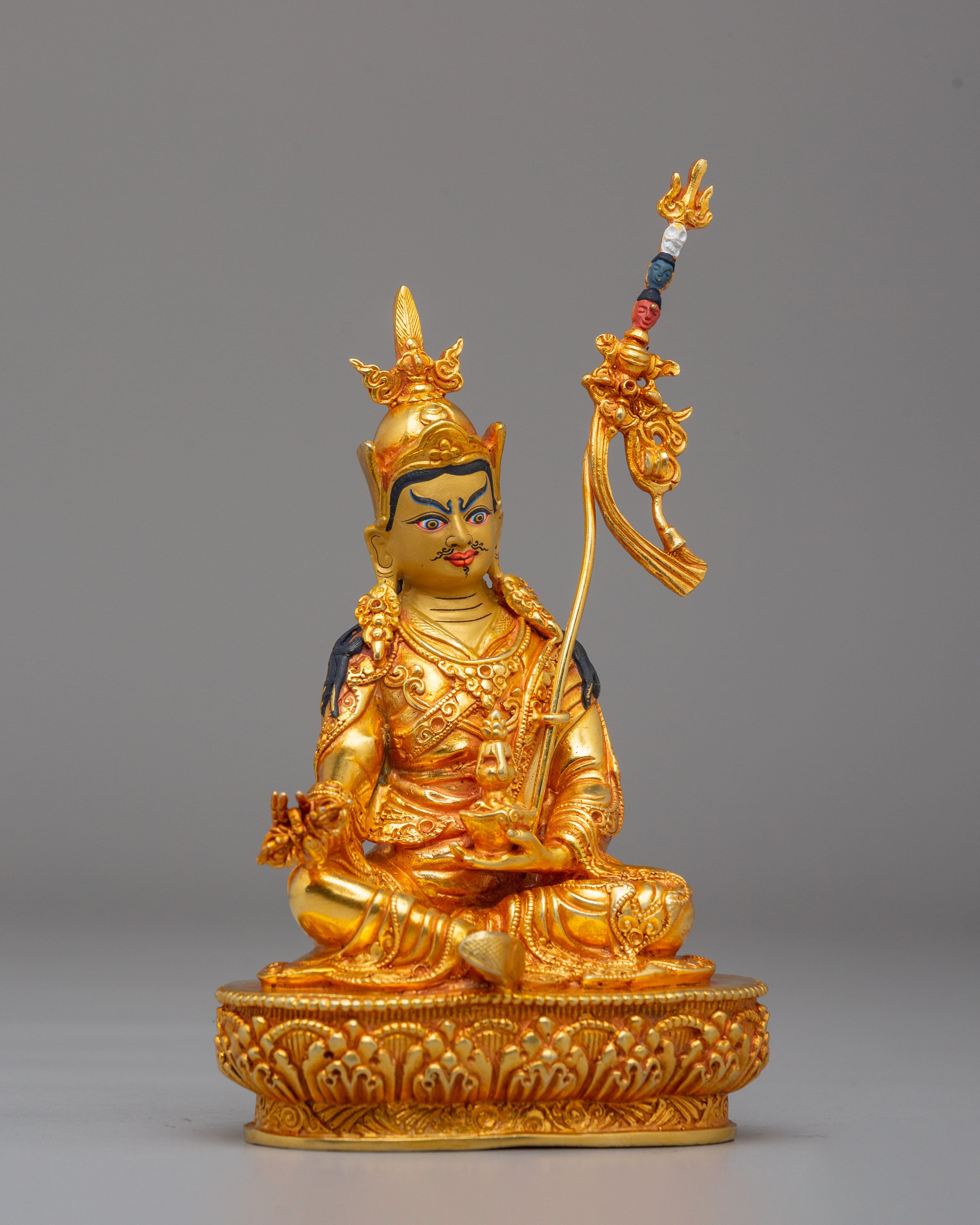 Spiritual Ritual Guru Rinpoche Statue | Tibetan Deity Sculpture