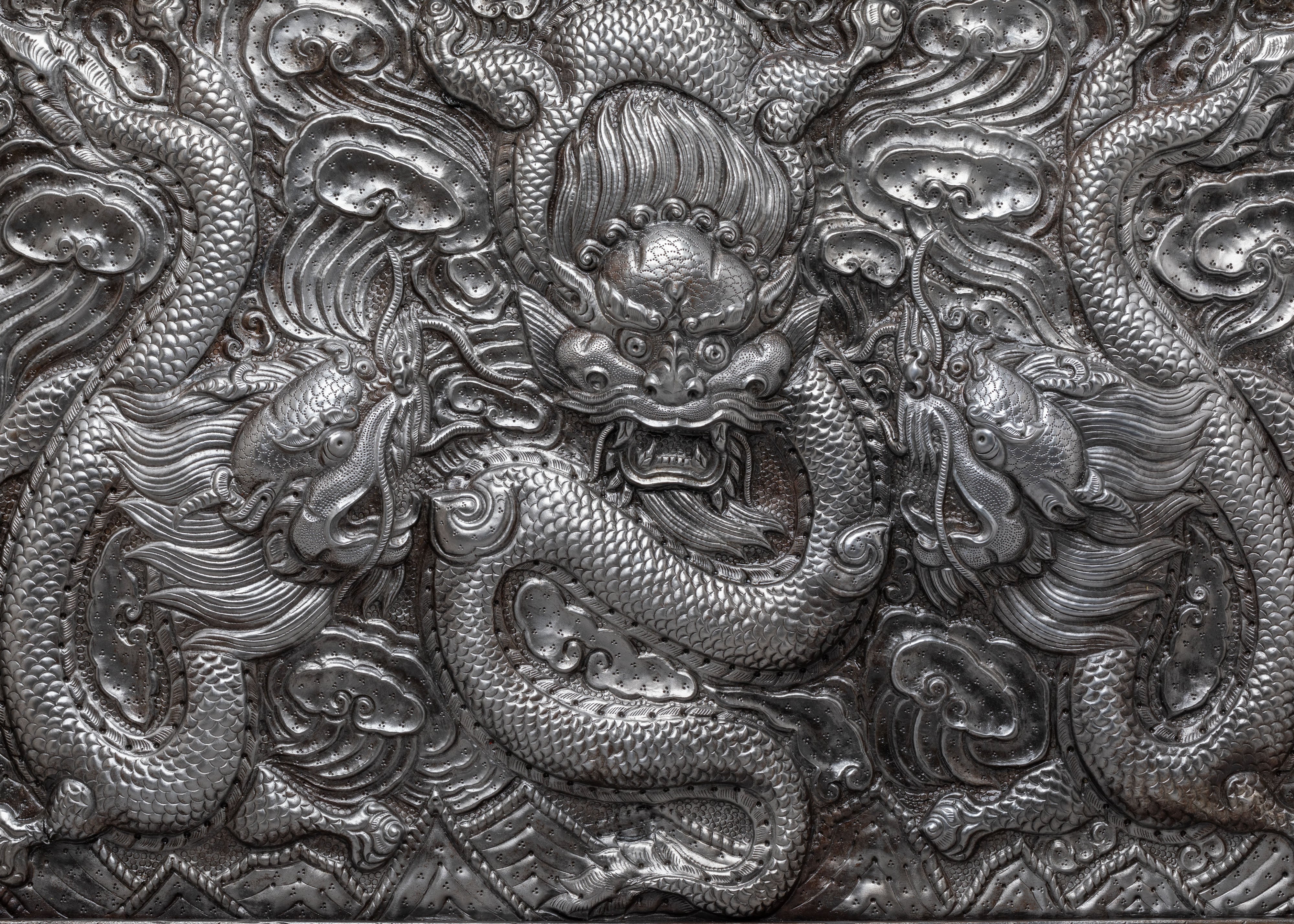 Buddhist Protector Dragon Wall Hanging | Handcrafted Himalayan Artwork