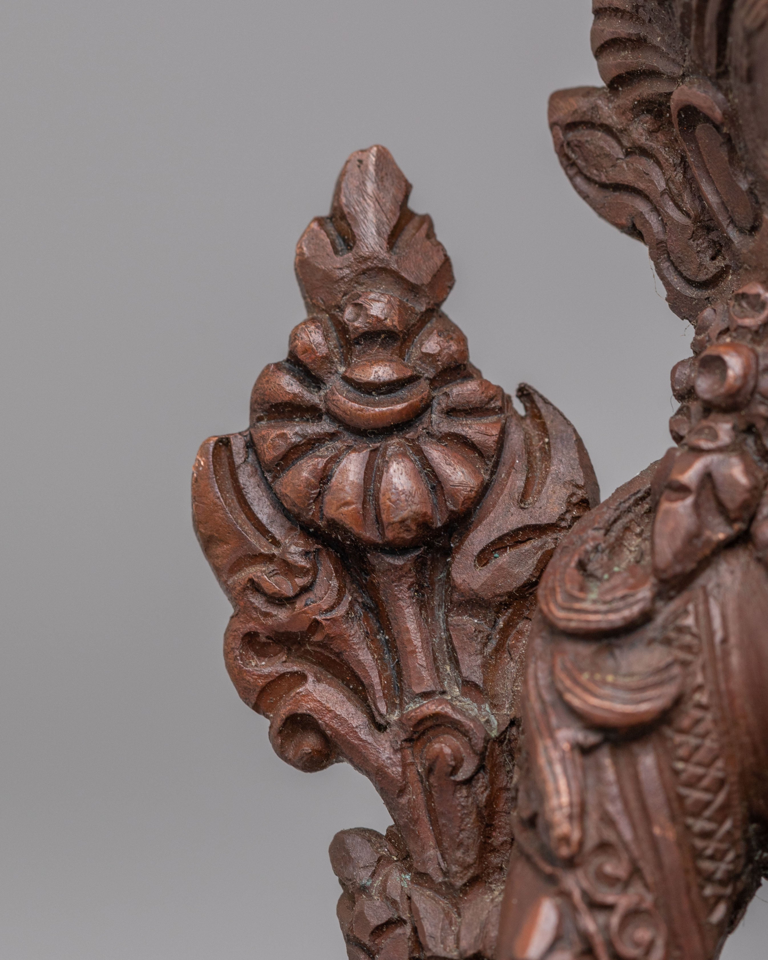 Himalayan White Tara Sculpture | Handcrafted Oxidized Copper Statue for Meditation