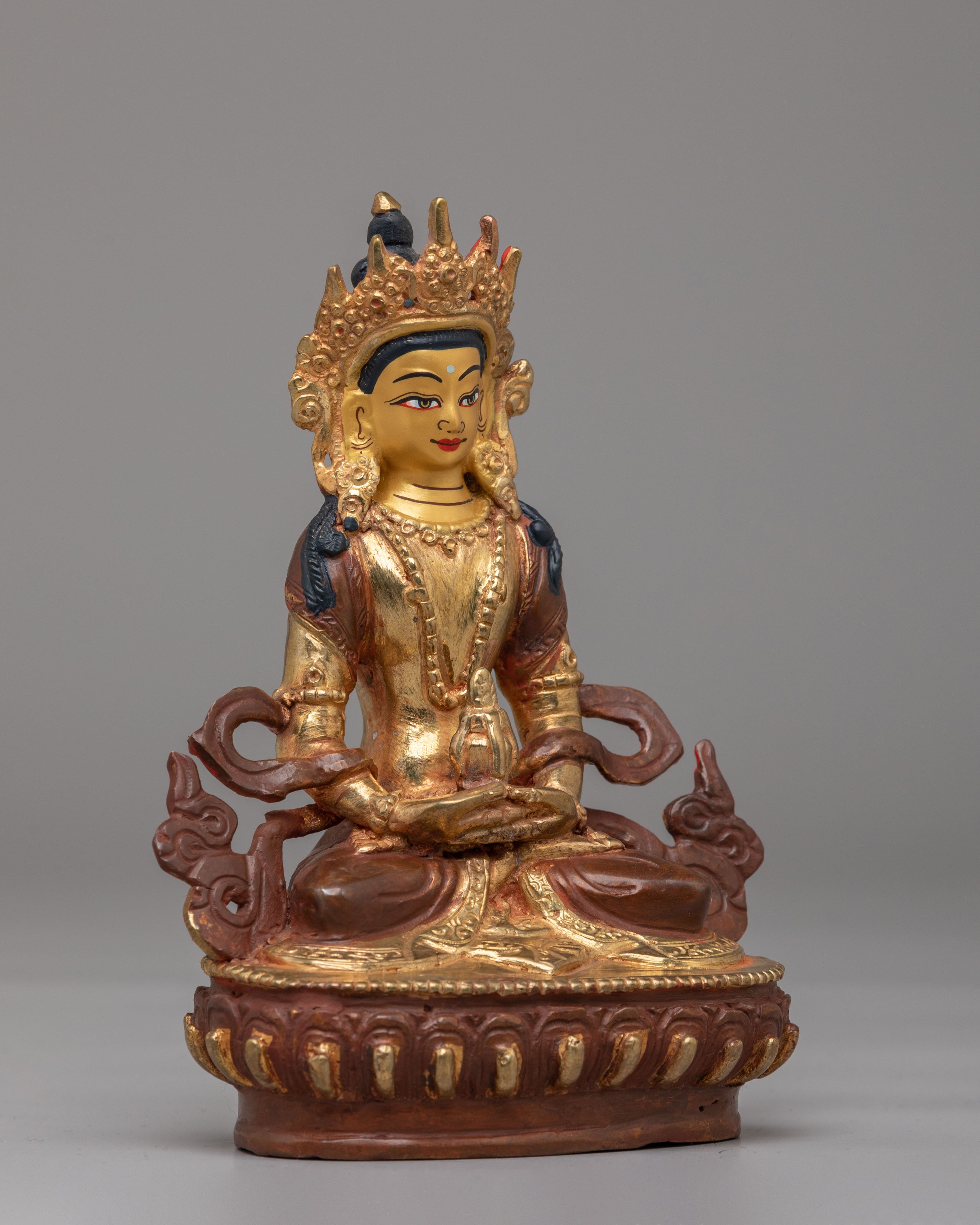 Sacred Amitayus Sculpture For Wisdom | Handcrafted Tibetan Art