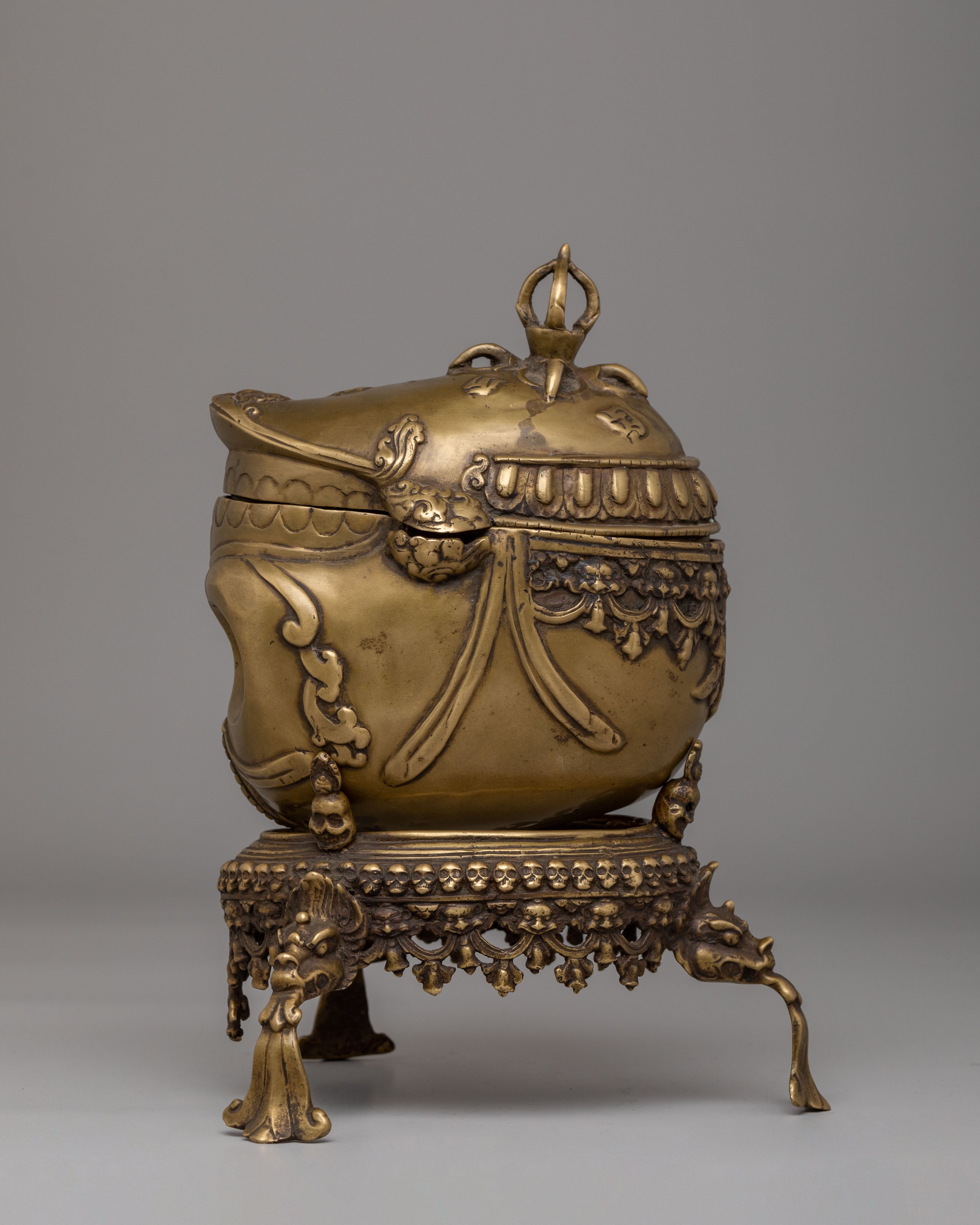 Himalayan Tibetan Handcrafted Kapala | Ritual Skull Cup