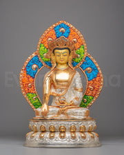 Buddhist Crown Shakyamuni Buddha Statue 