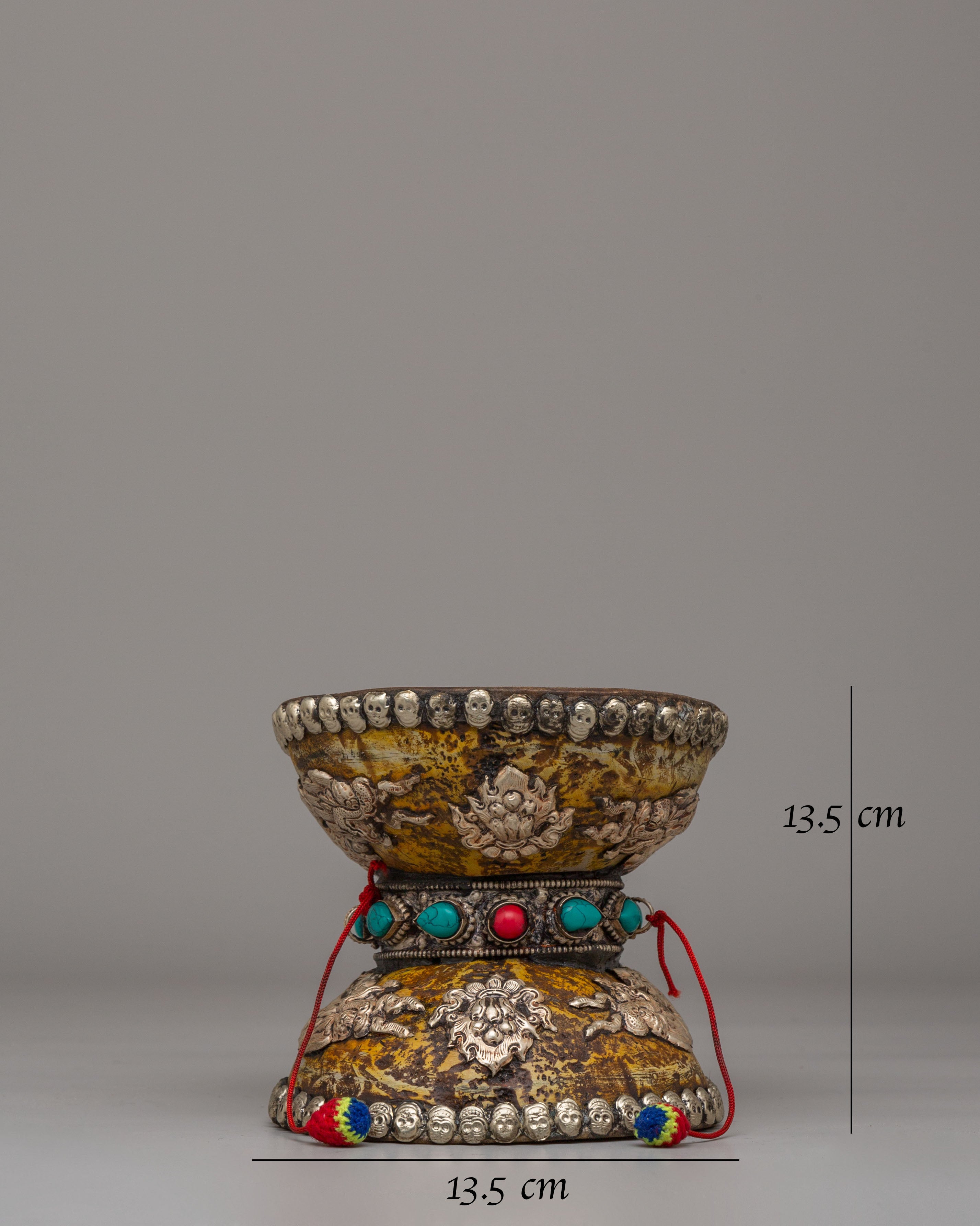 Buddhist Ceremonial Damaru | Handcrafted Ritual Drum