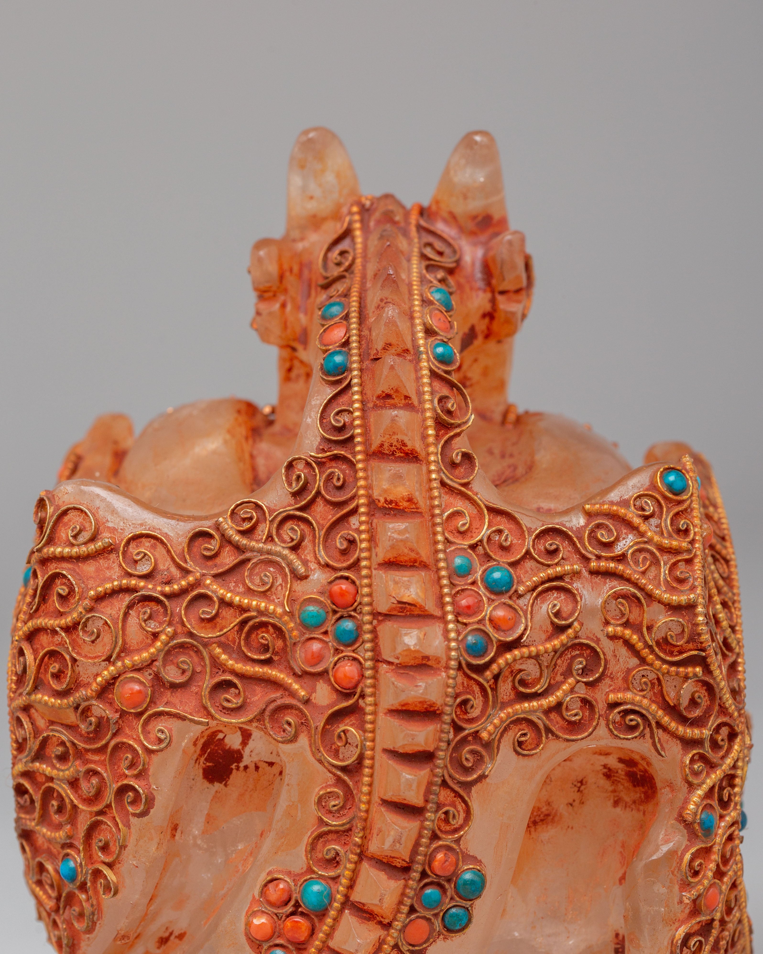 Himalayan Crystal Skull | Tibetan Buddhist Ritual Skull