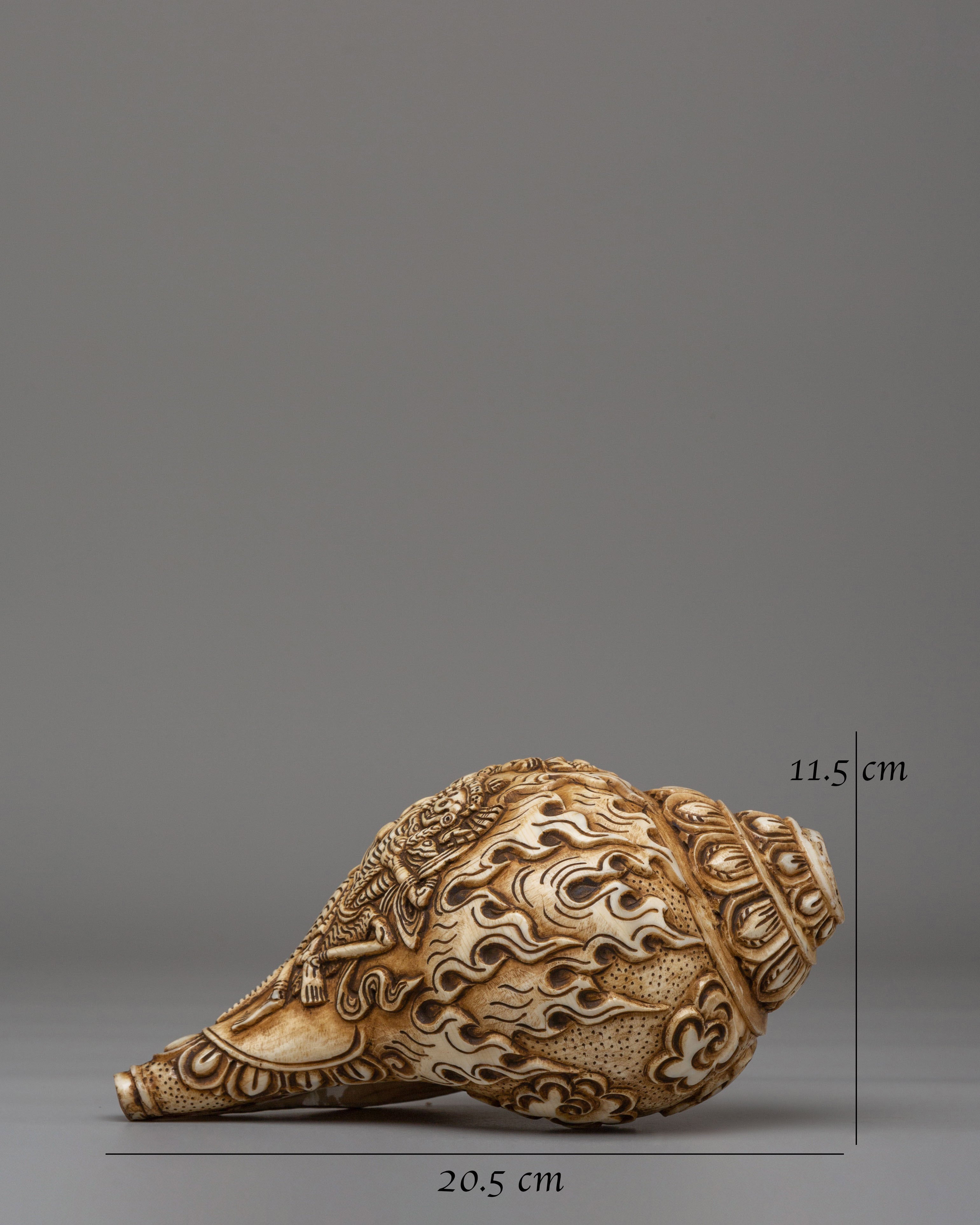 Spiritual Chittipati Conch | Tibetan Ritual Conch Shell