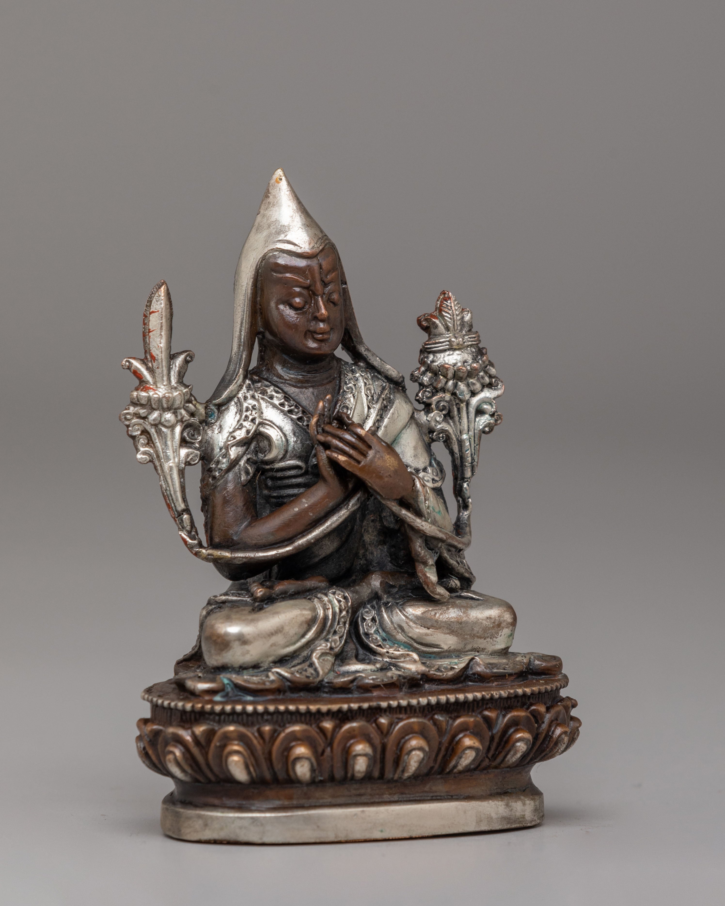 Traditional Tibetan Tsongkhapa Statue | Spiritual Decor
