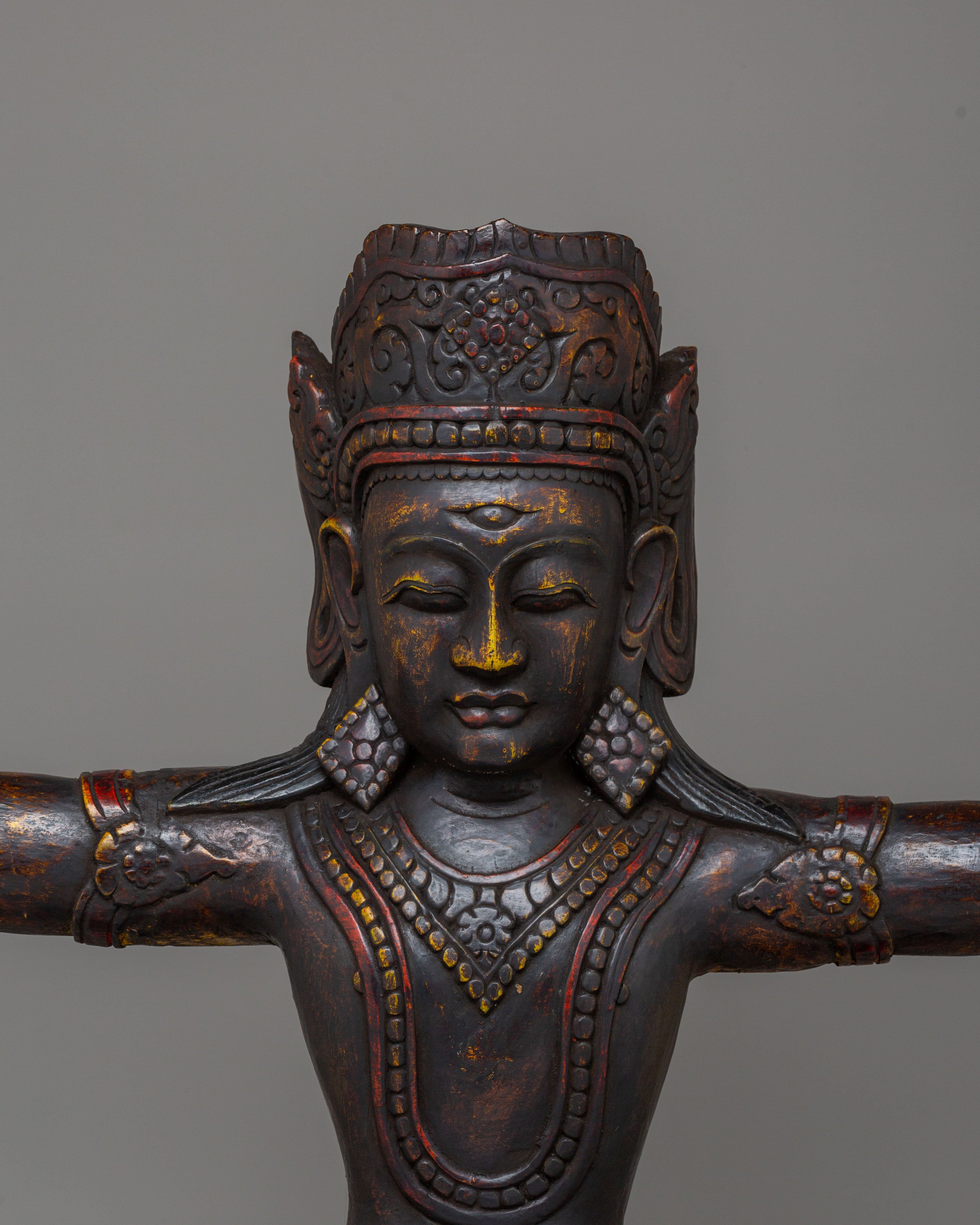 Handcrafted Lord Indra Statue | Traditional Indian Artwork