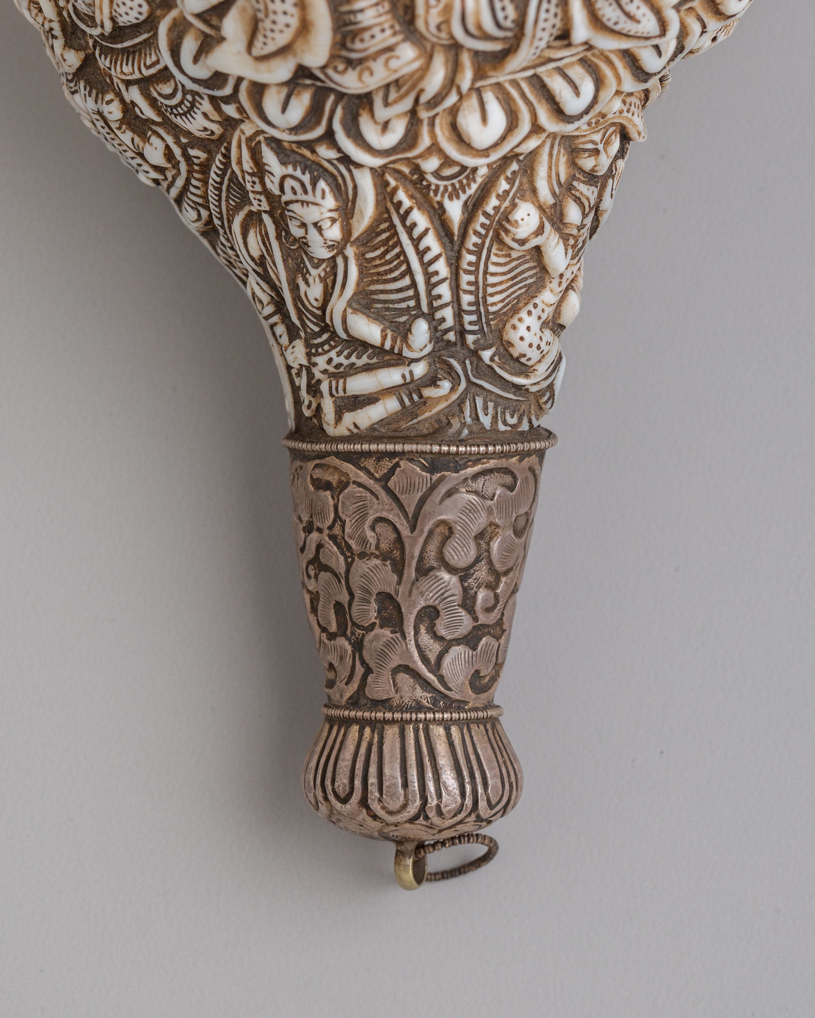 Sacred Ritual Conch Shell | Handcrafted Conch Shell & Silver Sculpture