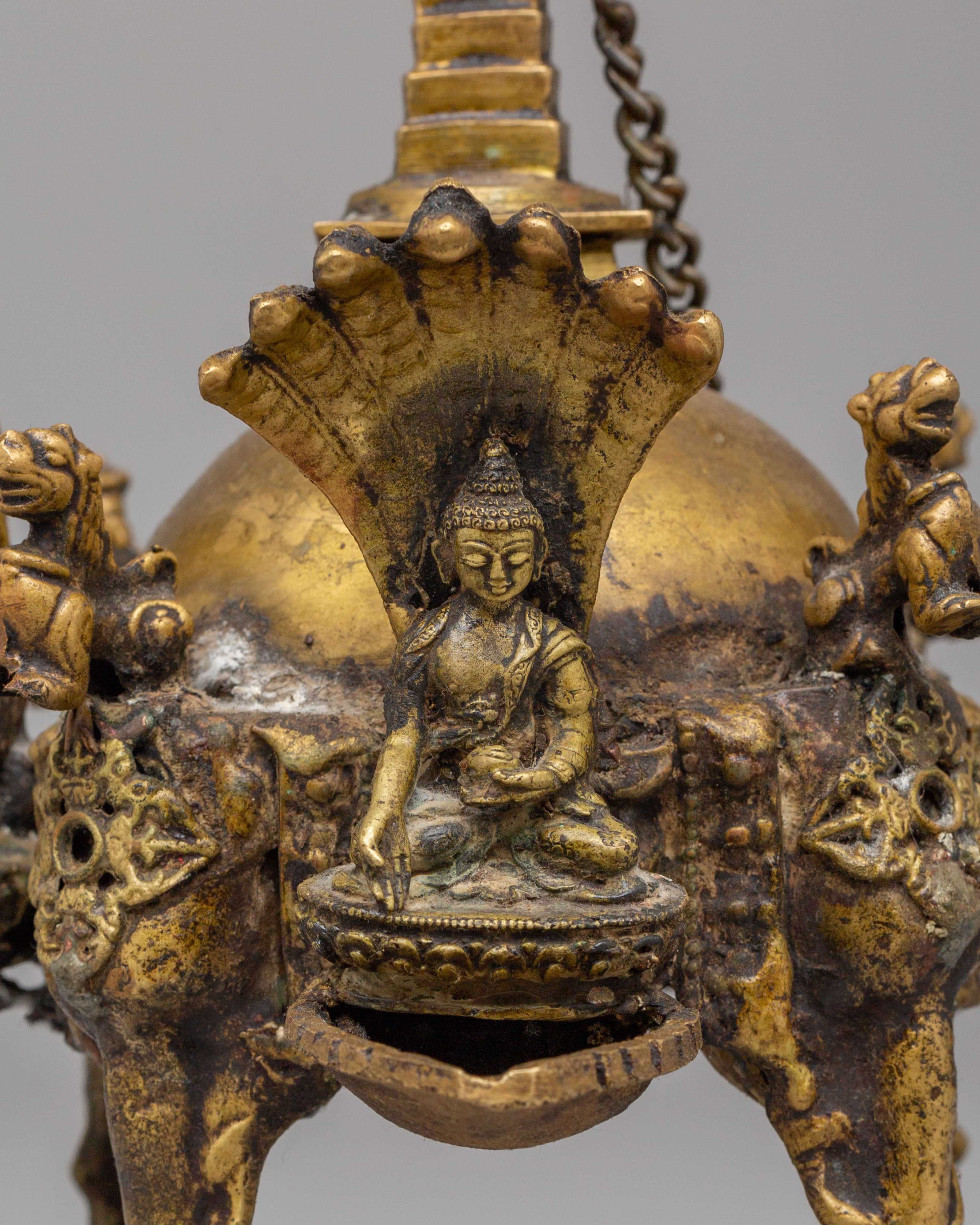 Five Dhyani Buddha Hanging Stupa Dalucha | Symbol of Spiritual Awakening