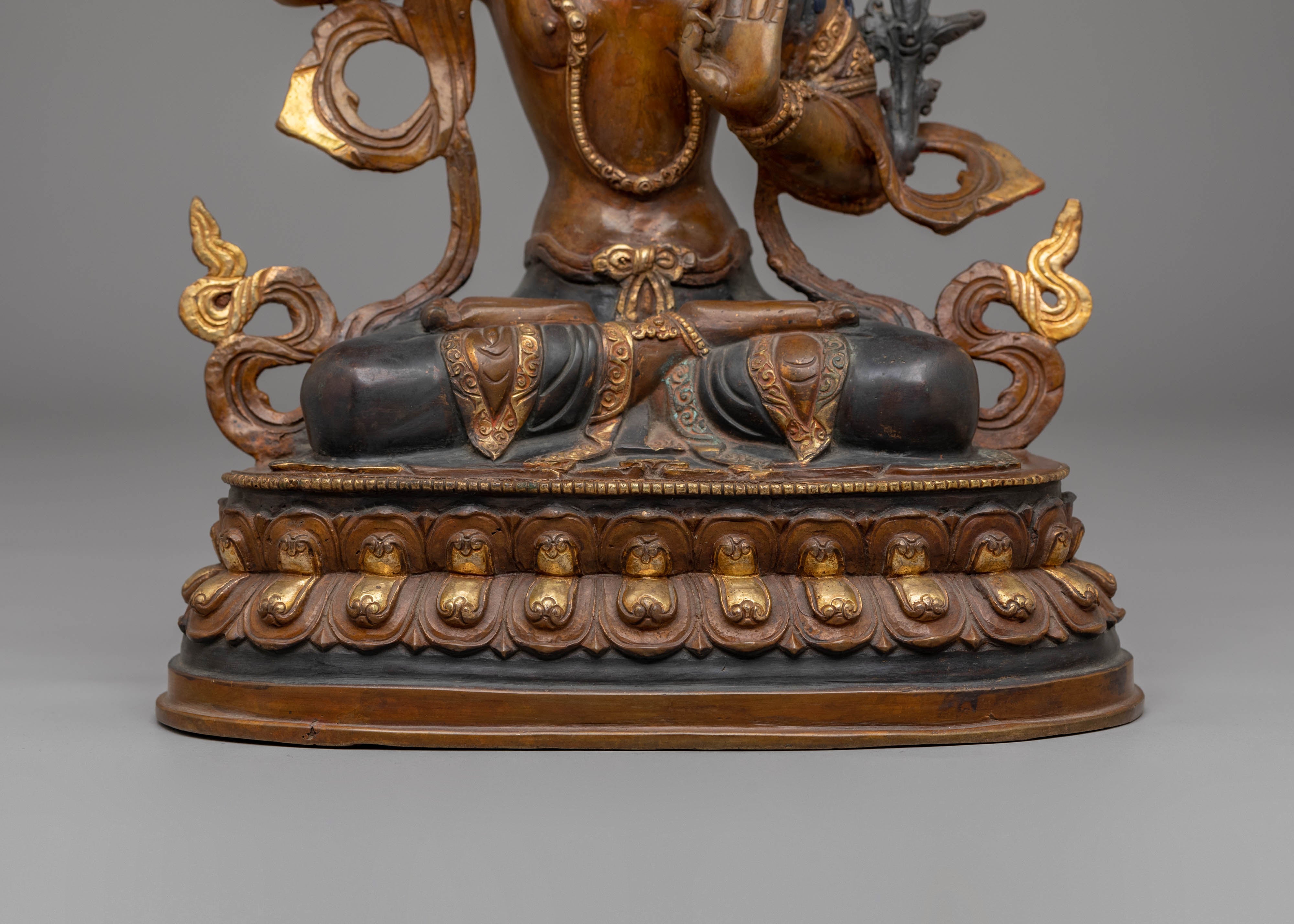 Handcrafted Manjushri Statue of Power and Wisdom | Spiritual Home Decor