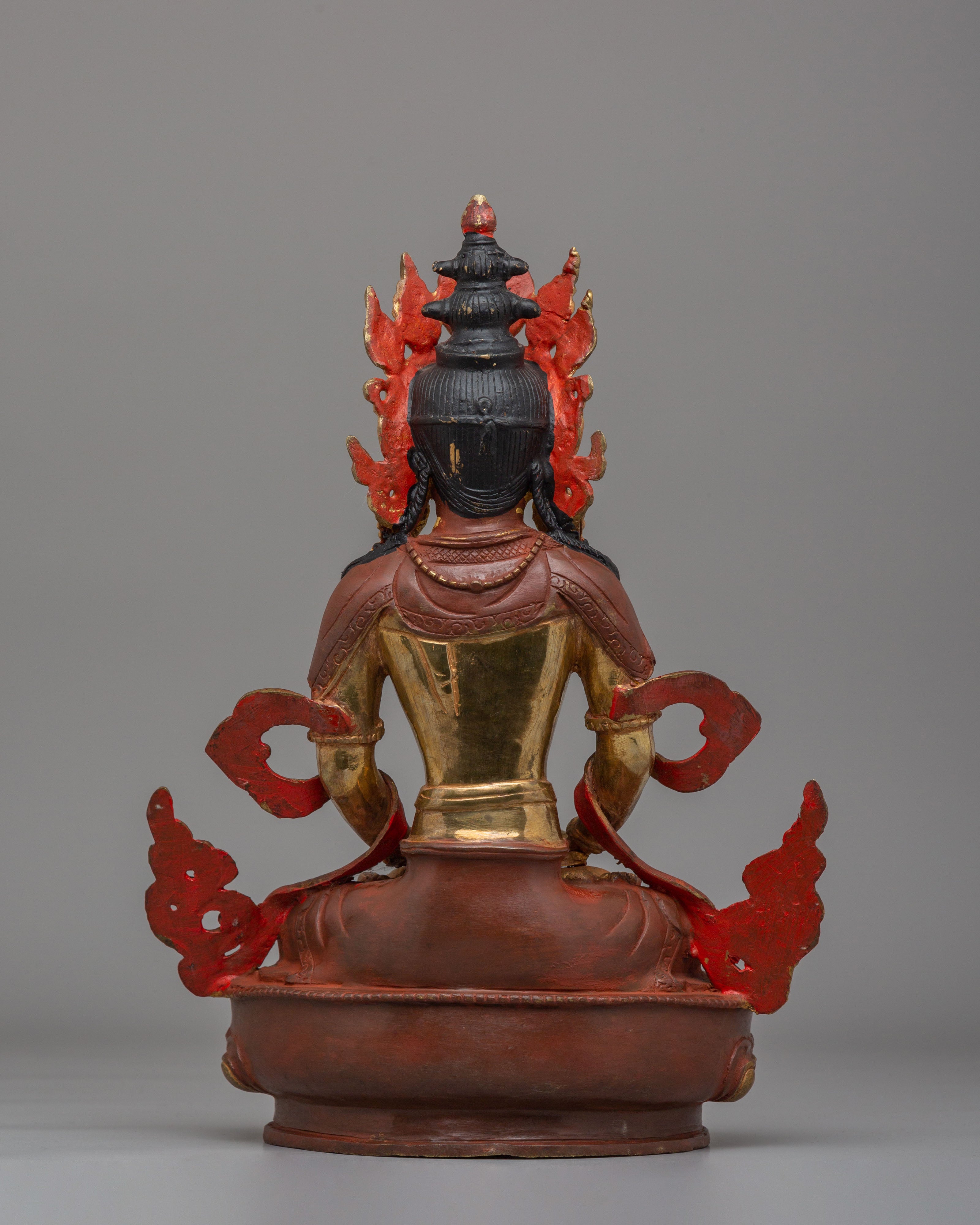Himalayan Altar Amitayus Statue | Buddha of Longevity and Wisdom