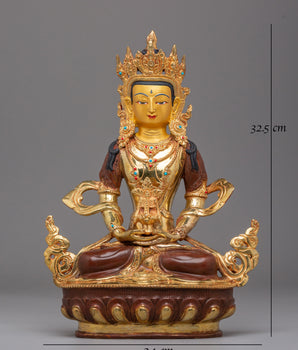 Tibetan Handmade Sculpture of Amitayus | Buddha of Infinite Life