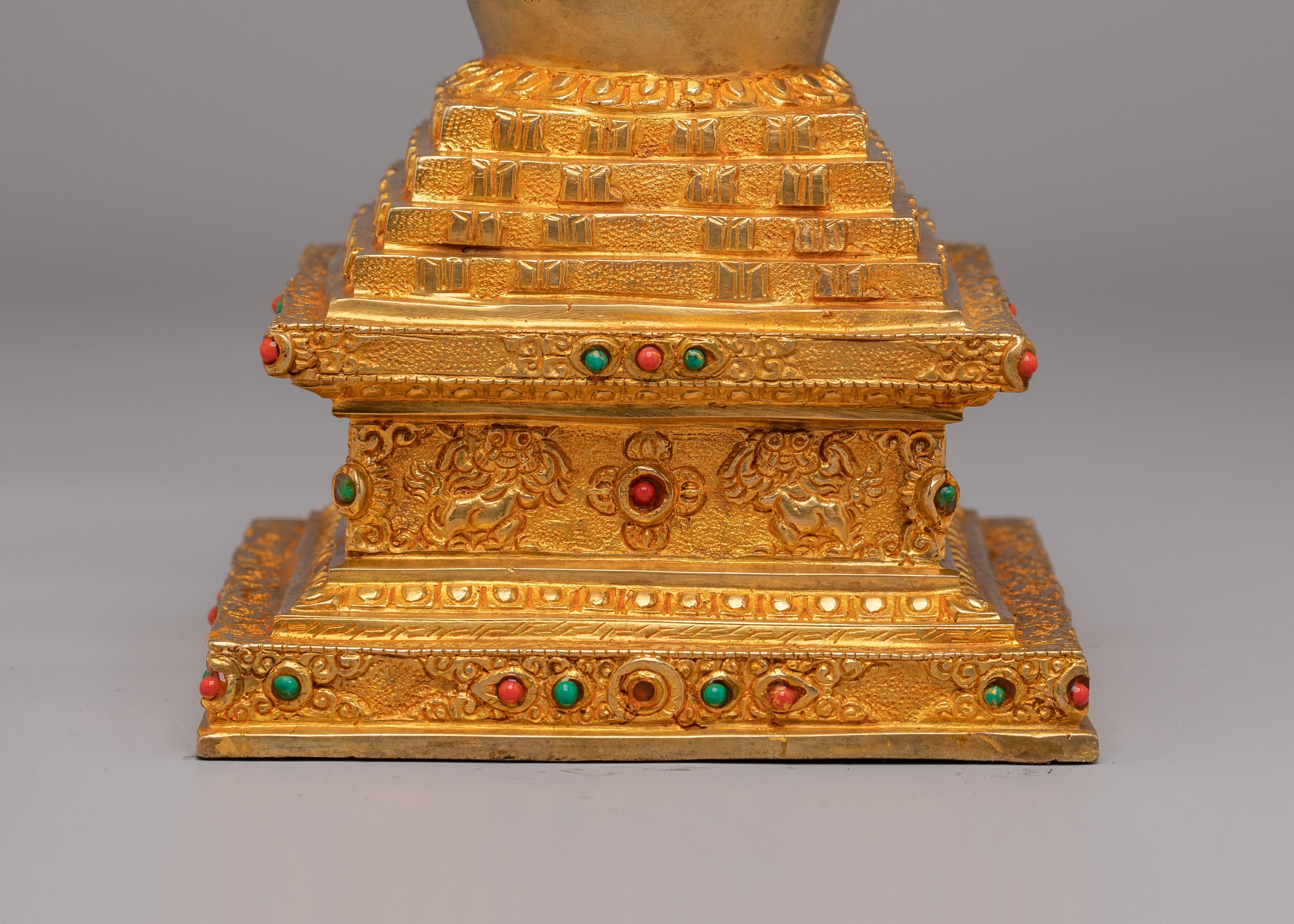 Traditional Stupa Of Many Doors | Handcrafted Tibetan Buddhist Shrine