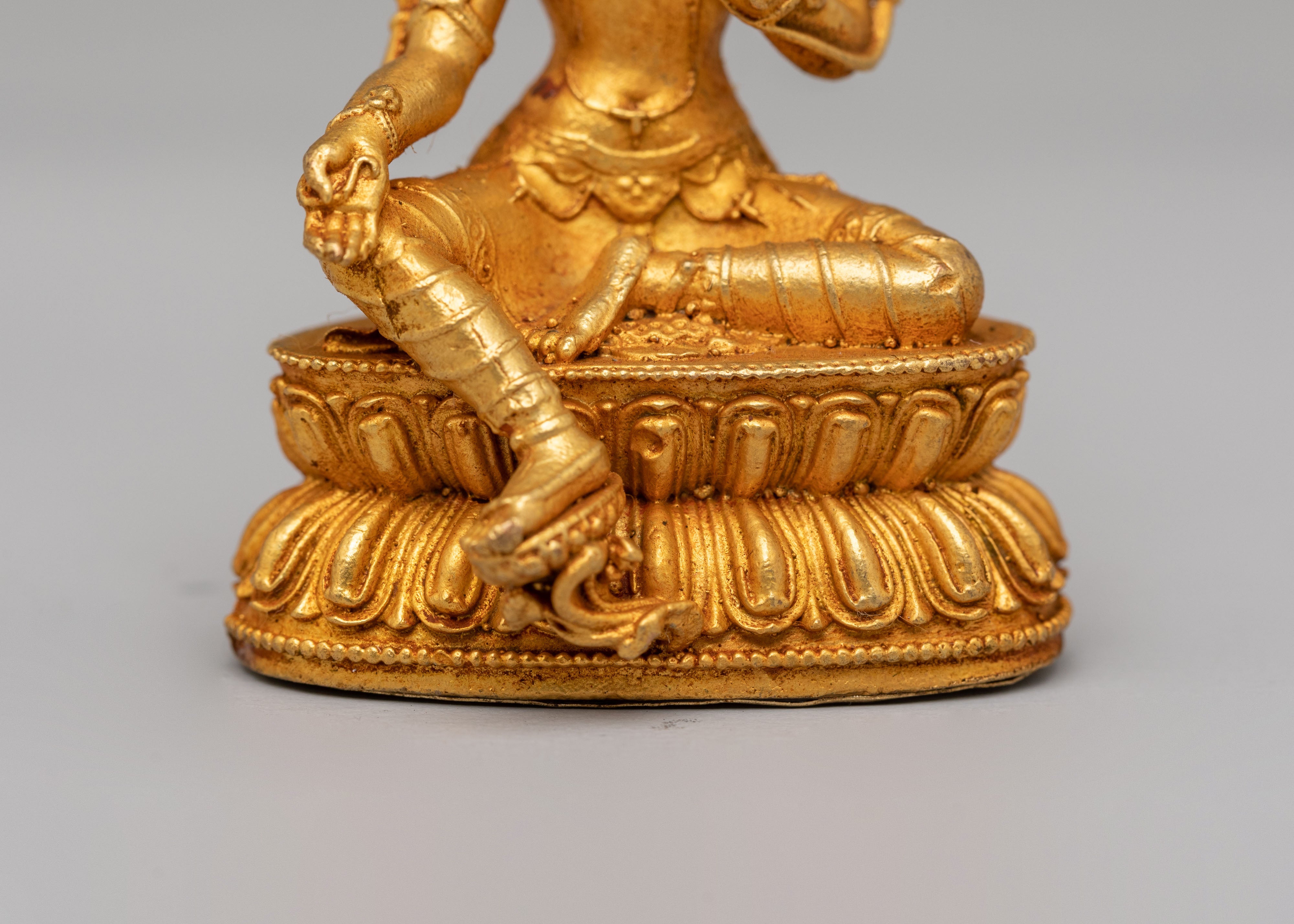 Green Tara Meditation Sculpture | Tibetan Goddess Figurine