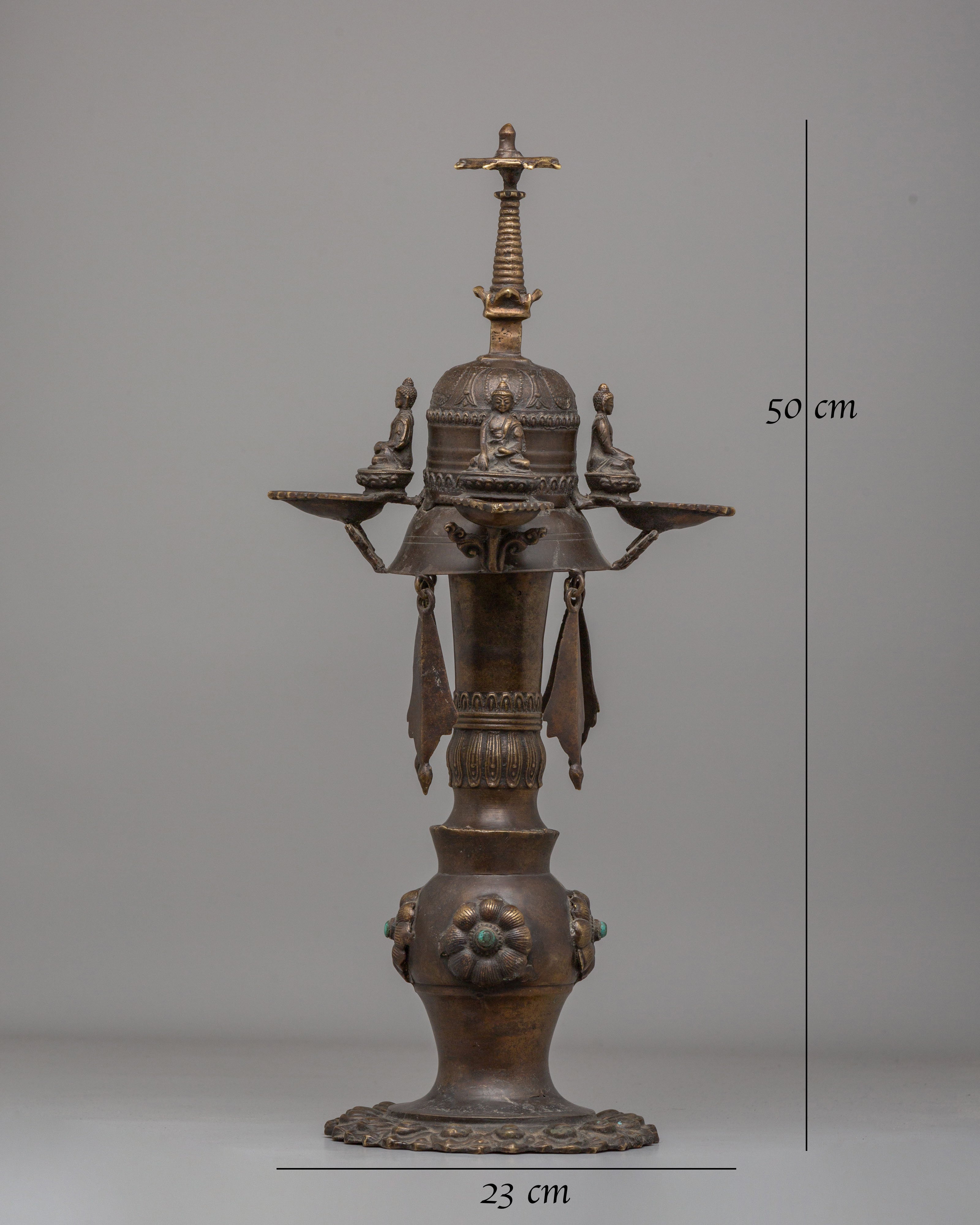 Buddhist Altar Oil Lamp | Spiritual Home Decor