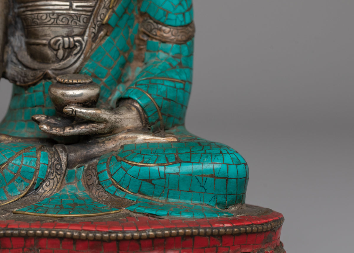 Crown Shakyamuni Buddha Altar Statue | Buddhist Altar Decor