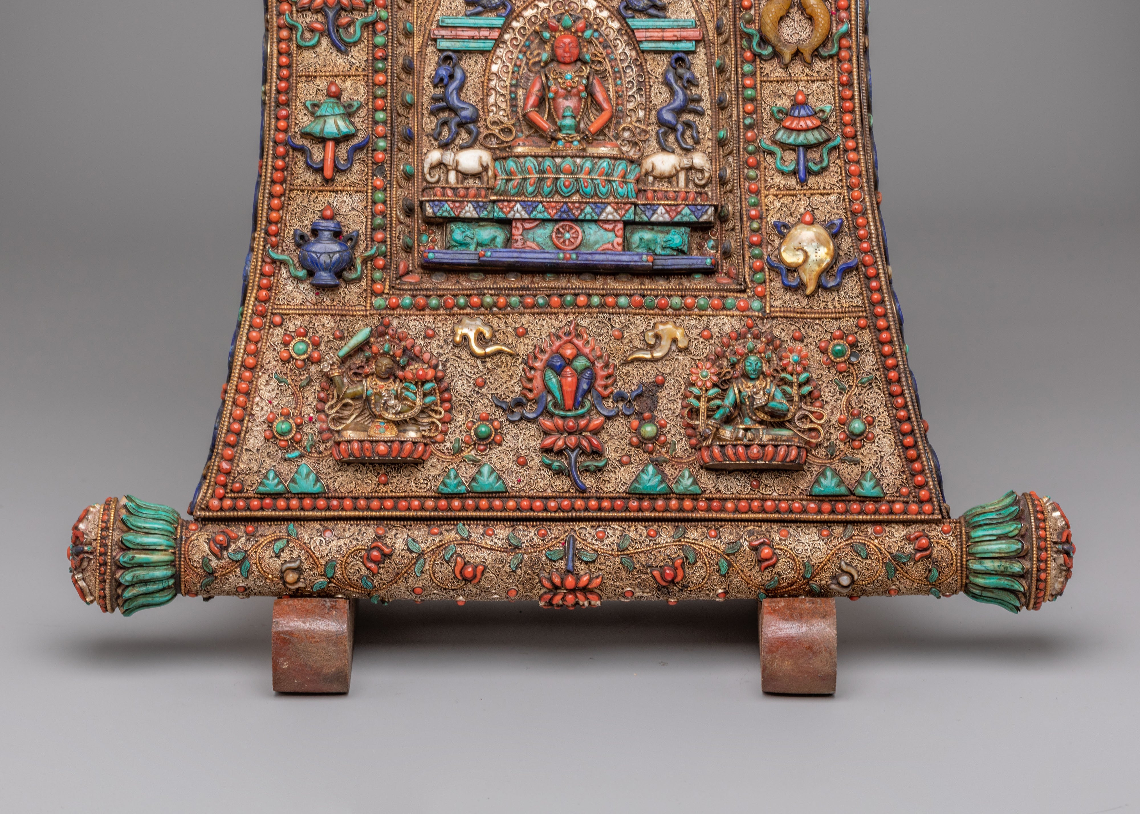 Exclusive Himalayan Metal Thangka | Exclusive Silver and Gemstone Metal Thangka