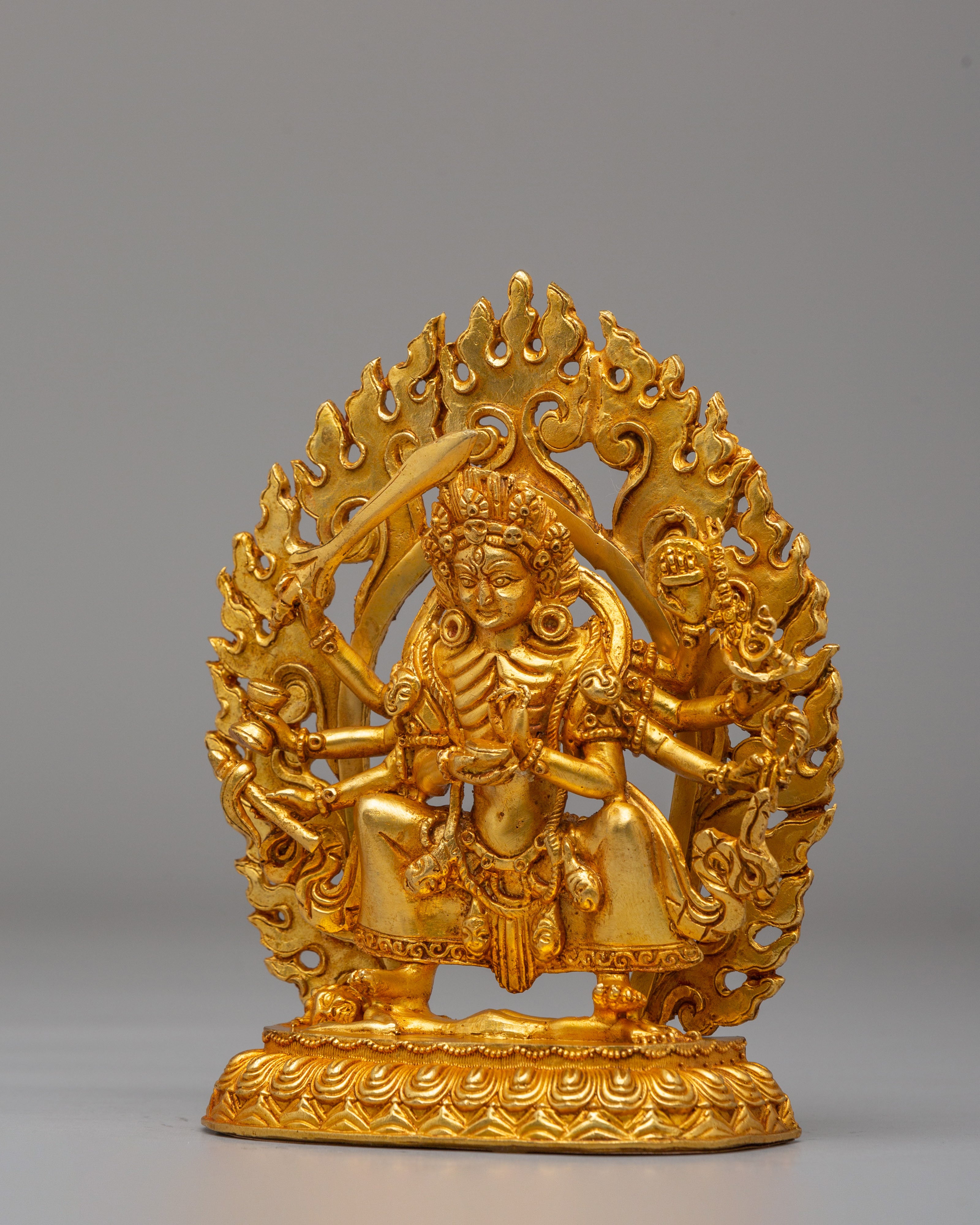 Wrathful Goddess Kali Sculpture | Hindu Goddess Statue