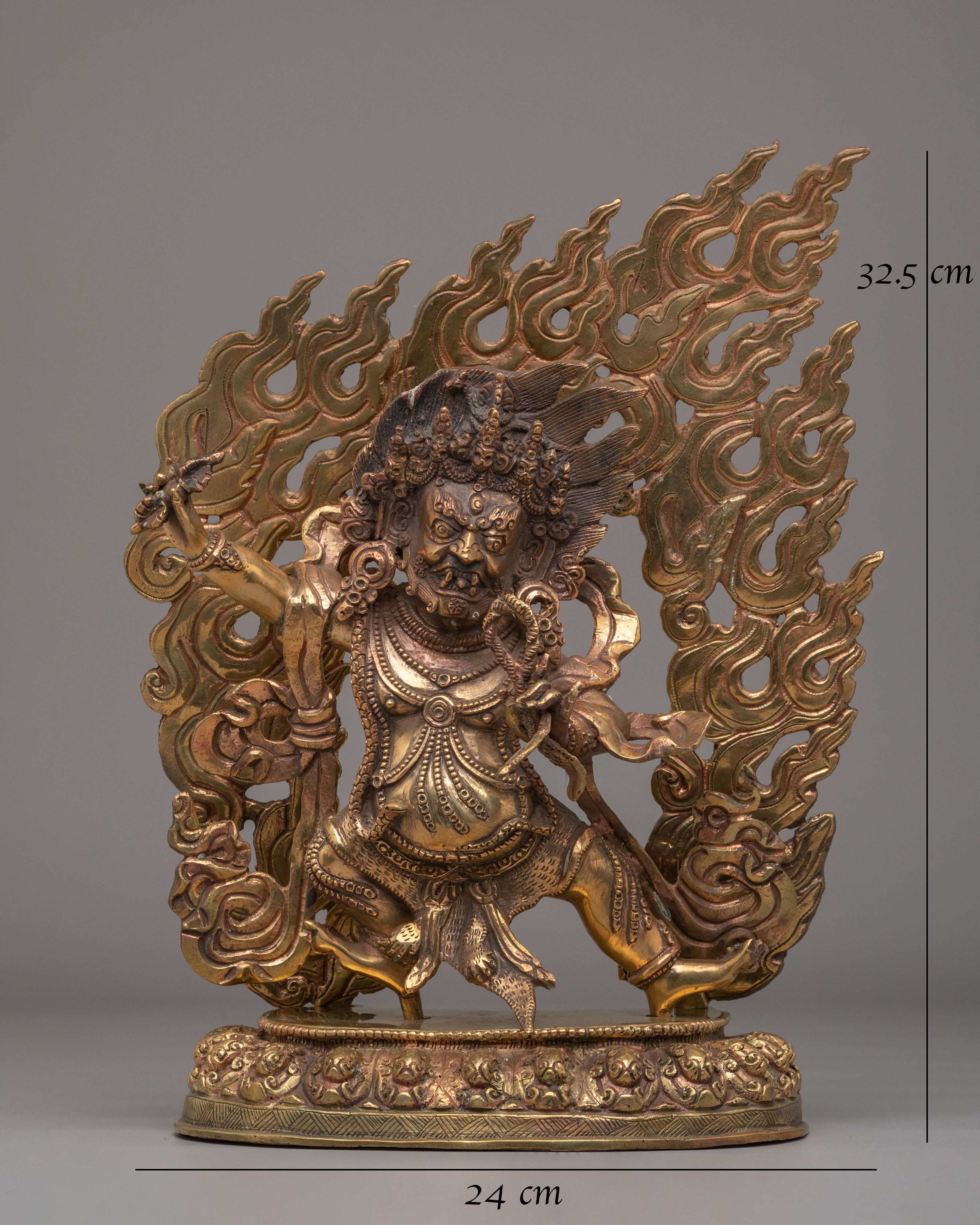 Handcrafted Vajrapani Deity Statue | Tibetan Protector Deity Sculpture