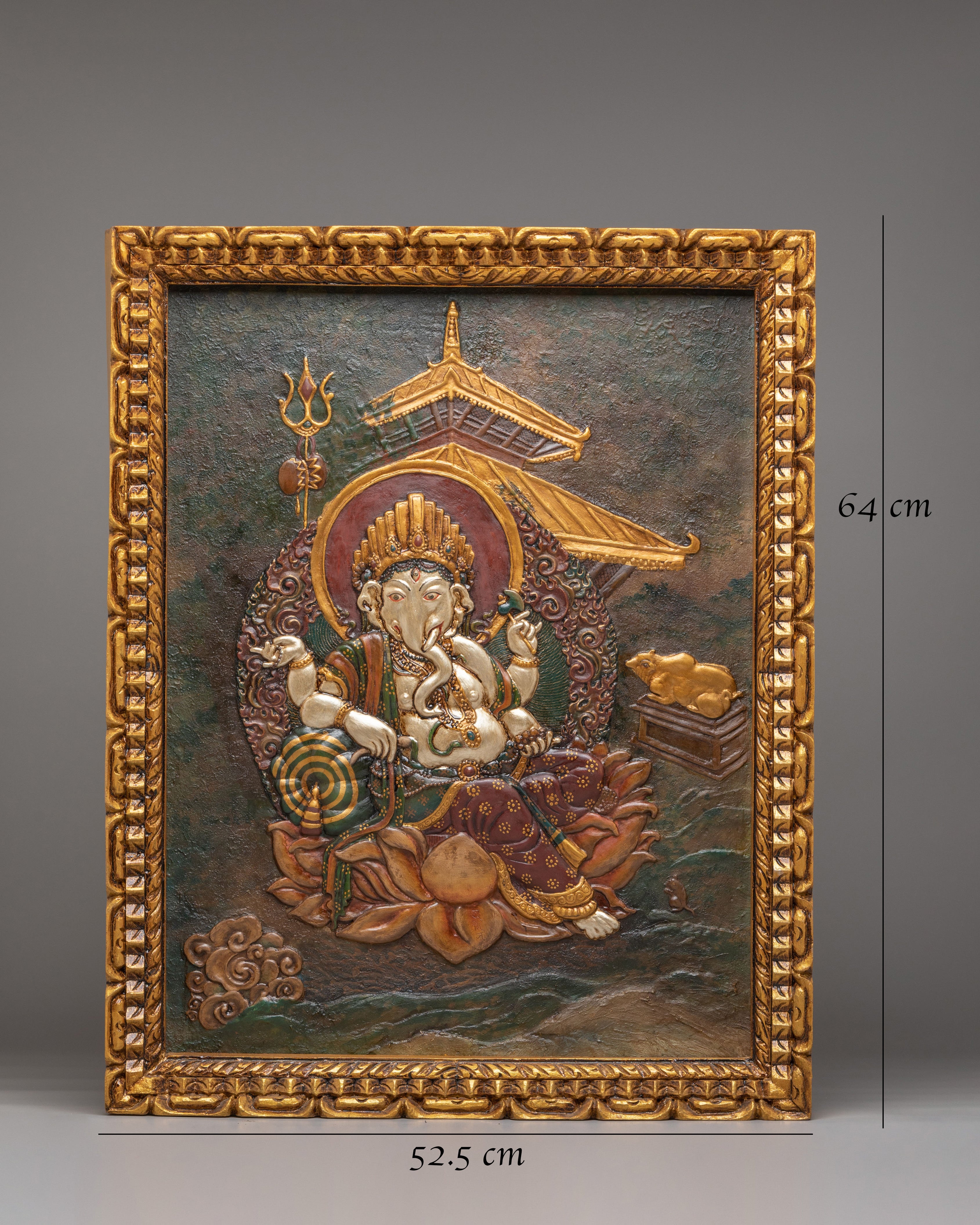 Sacred Ganesha Wall Hanging | Handcrafted Wooden Artwork