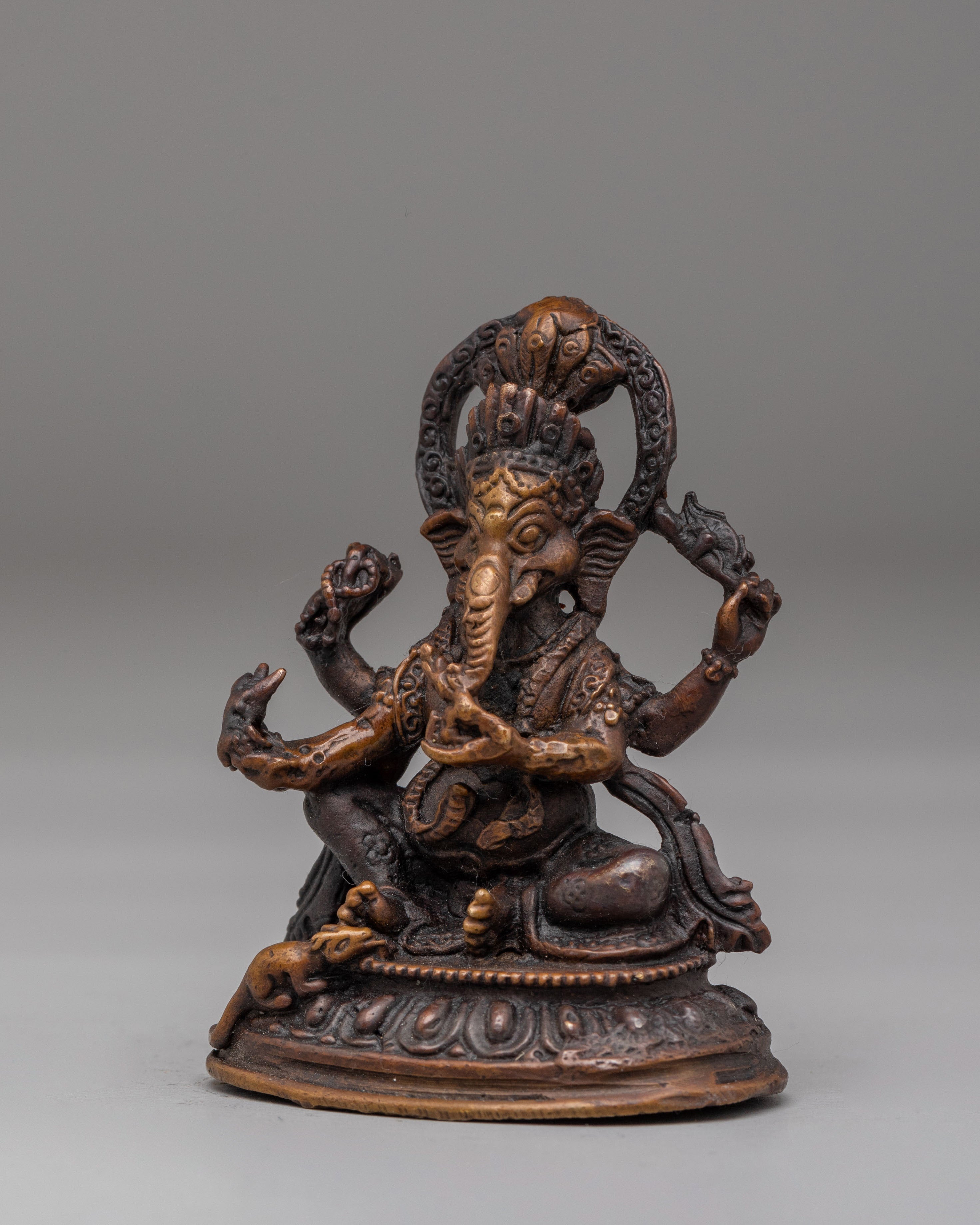 Himalayan Lord Ganesh Statue | Oxidized Copper Statue for Spiritual Decor