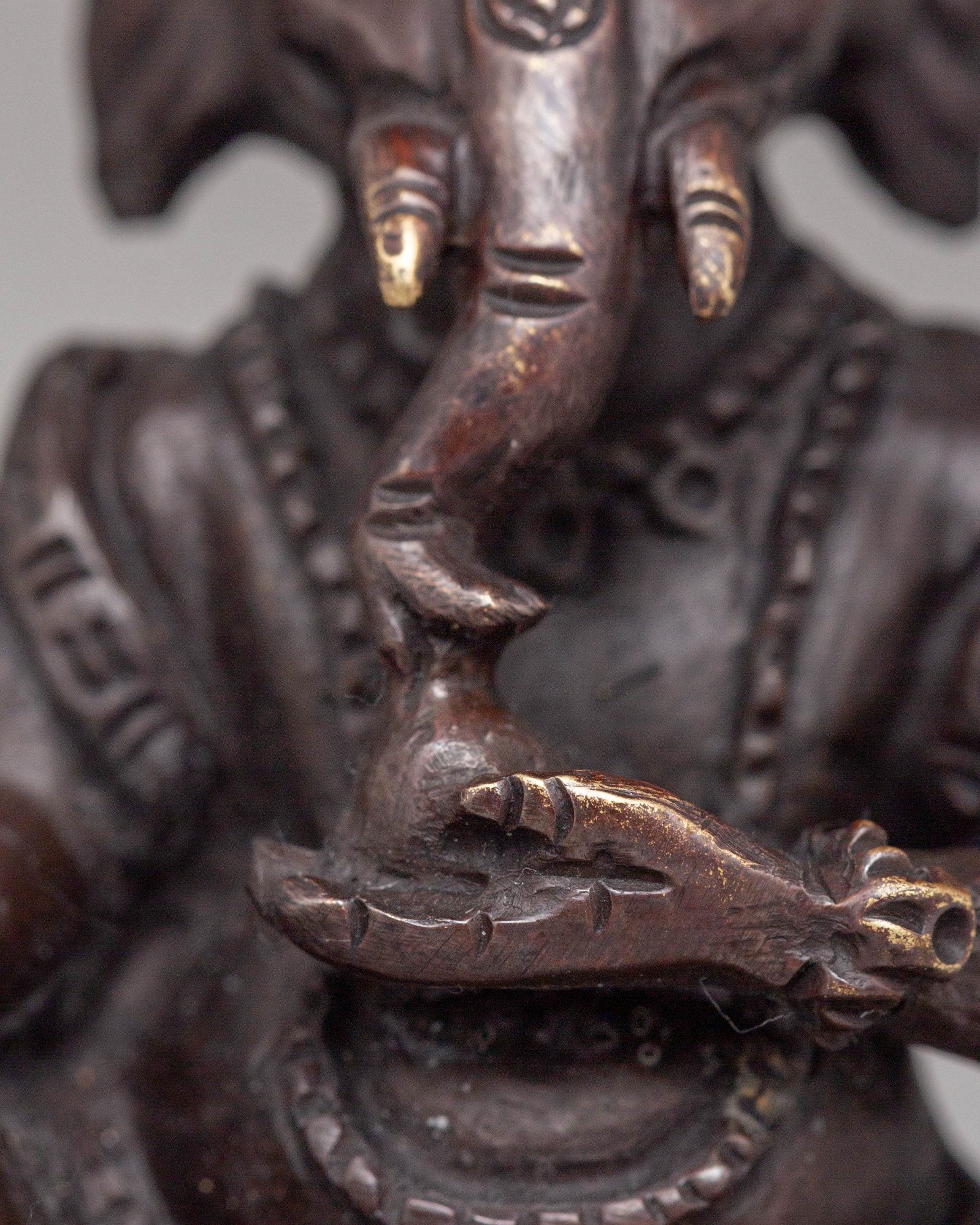 Spiritual Ganesh Deity Statue | Oxidized Copper Ganesha Idol for Meditation