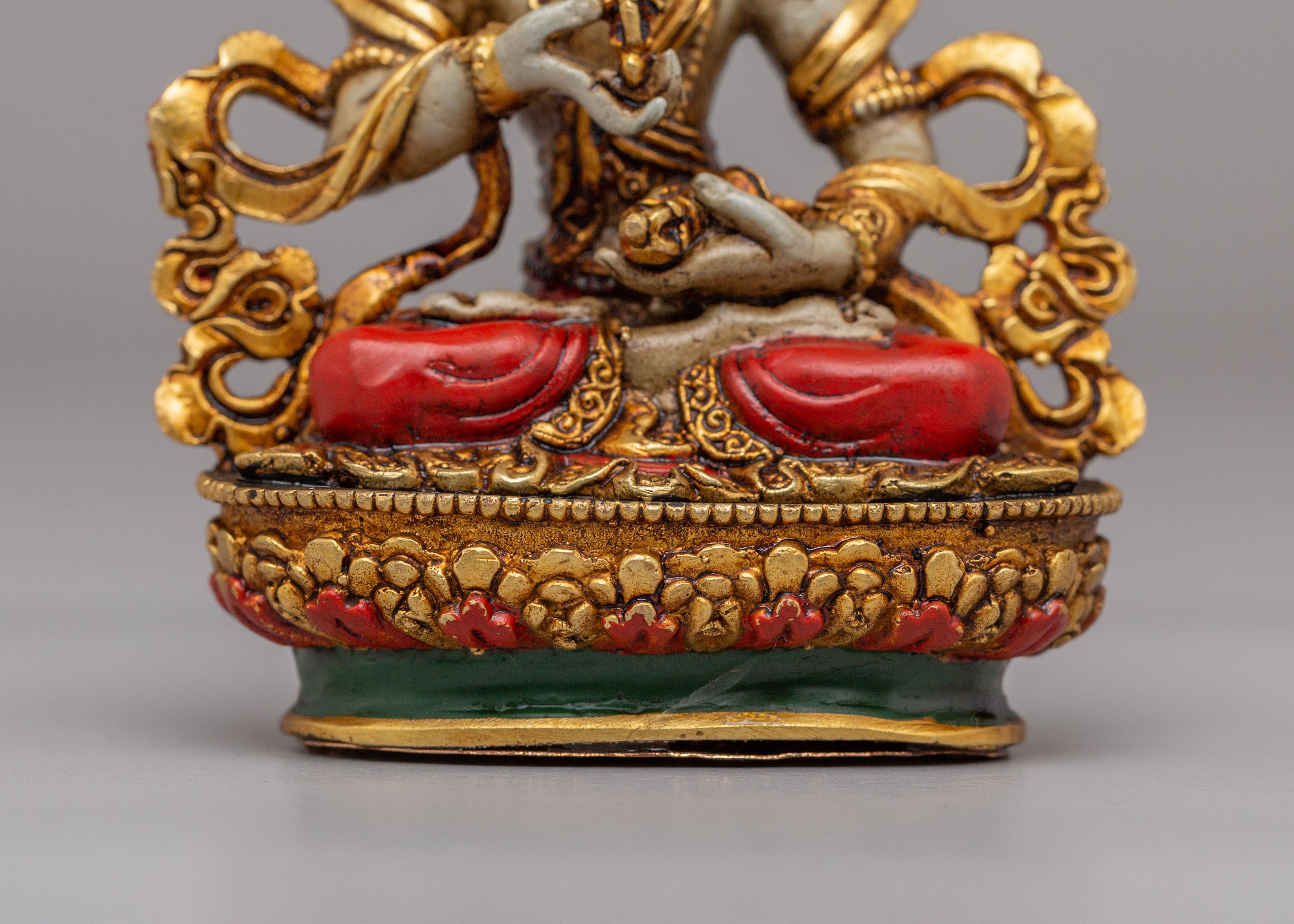 Ceremonial Vajrasattva Shrine Statue | 24K Gold Plated Tibetan Buddha