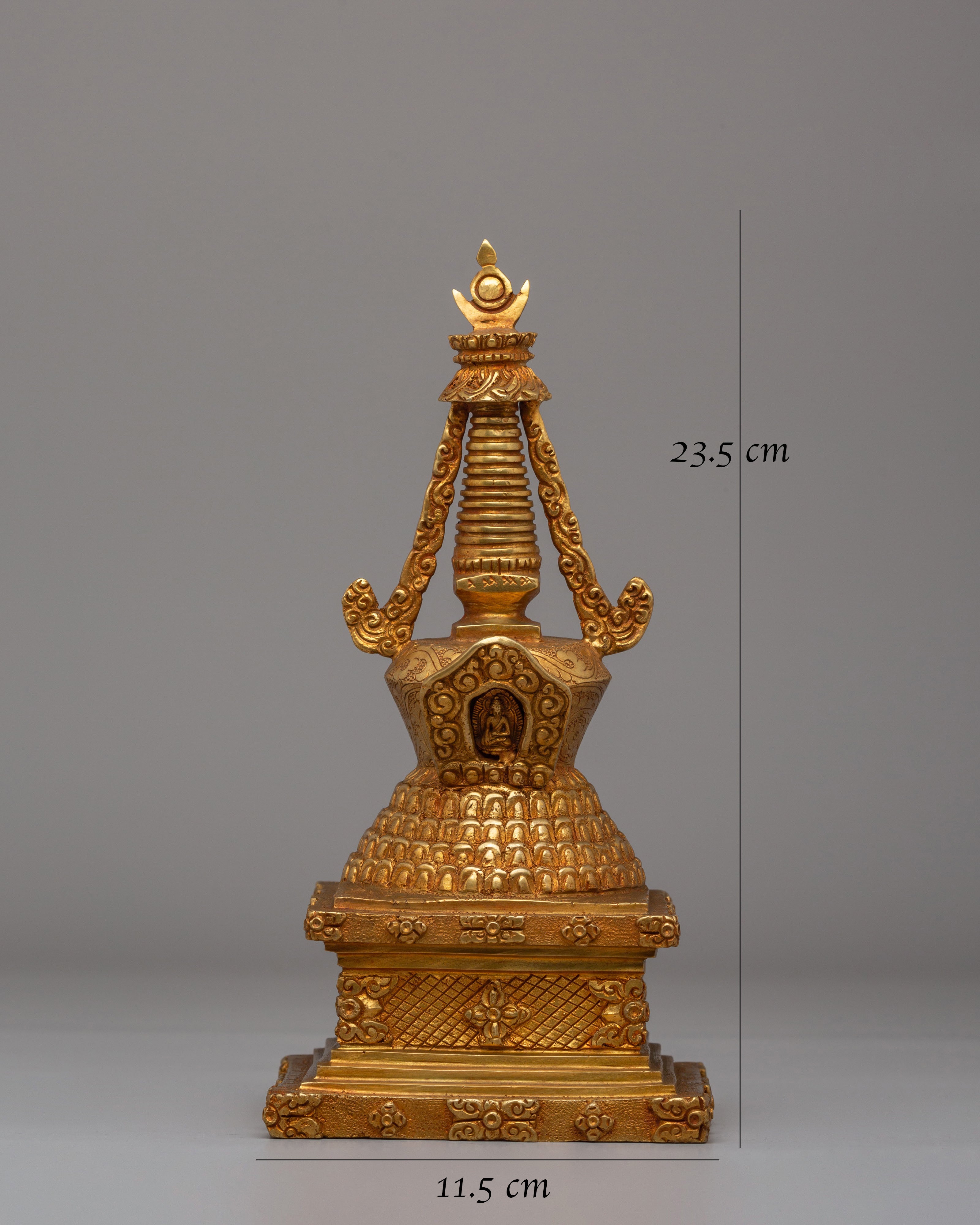 Eight Great Buddhist Stupa Set | Himalayan Chorten Set for Altar