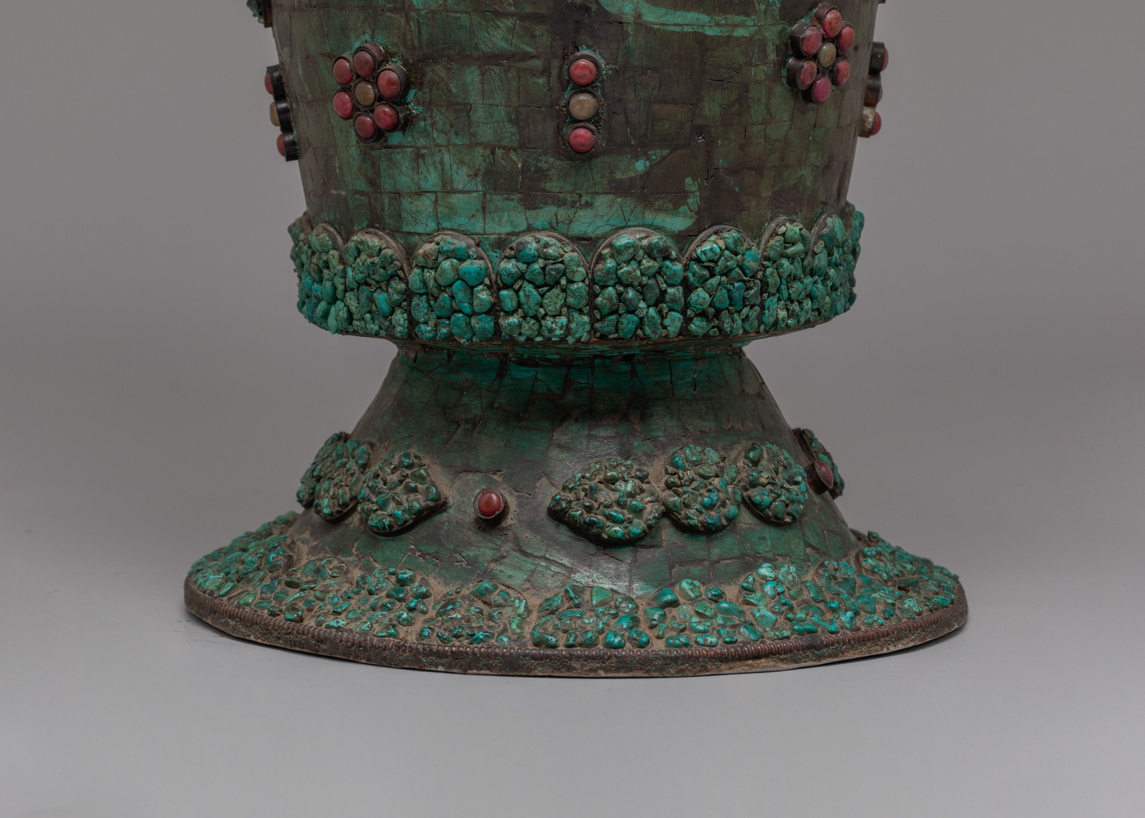 Decorative Flower Vase for Decor | Traditional Tibetan Flower Pot