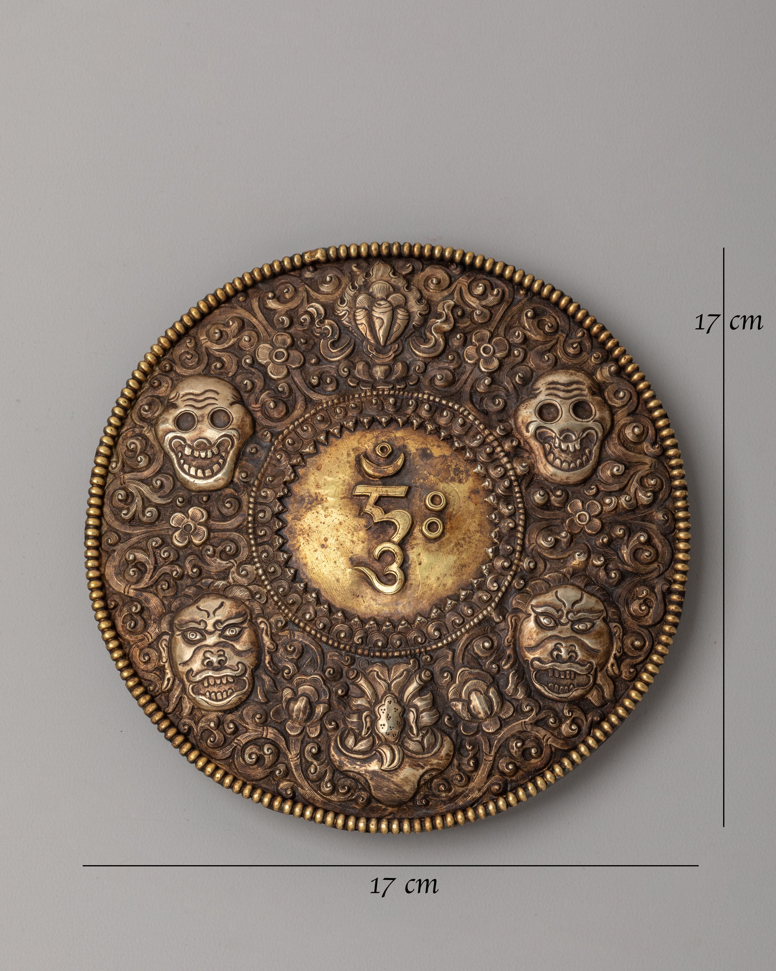 Buddhist Mantra Wall Hanging | Traditional Copper Craft