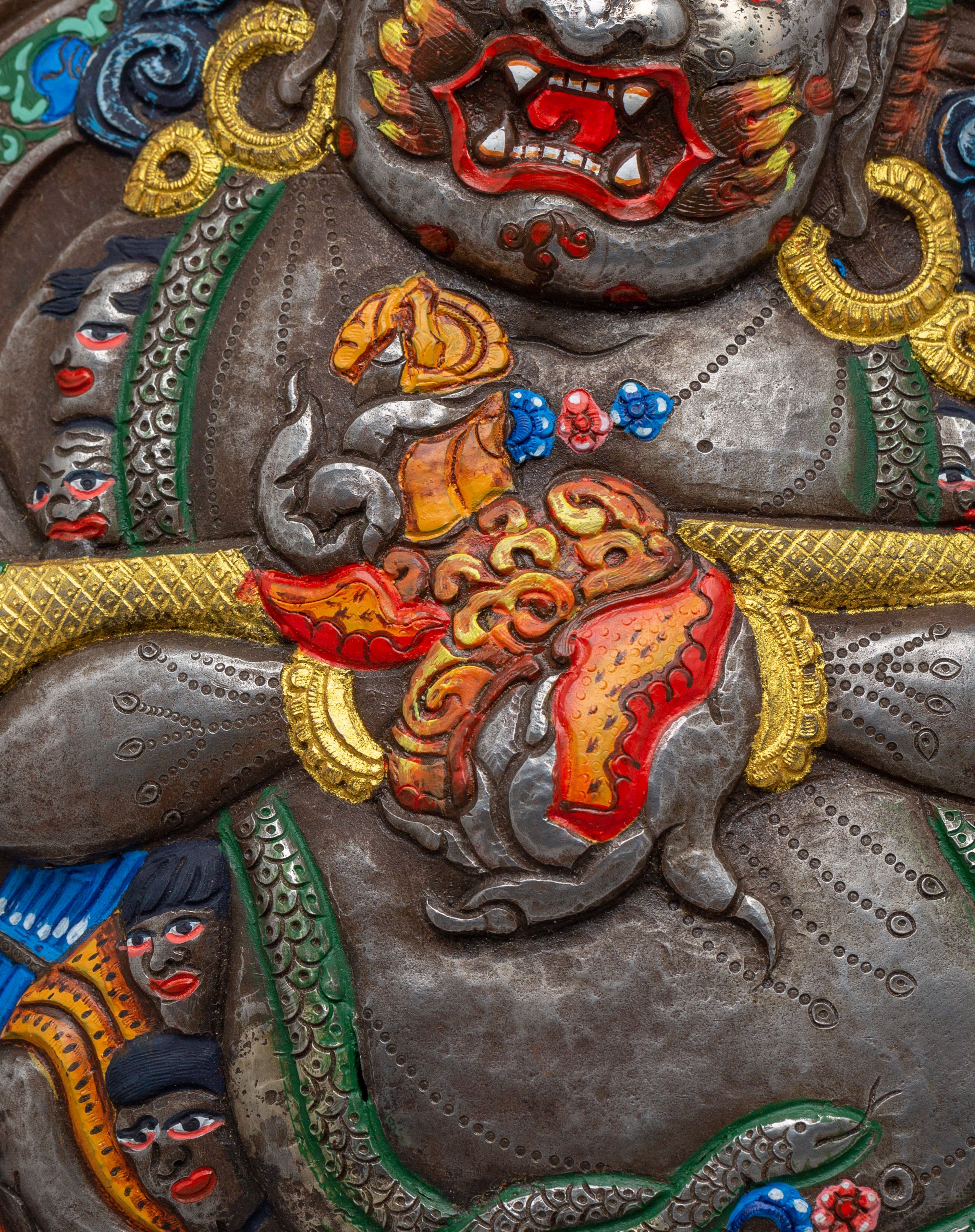 Shakya Mahakala Wall Hanging | Protection Wall Decor for Spiritual Practice
