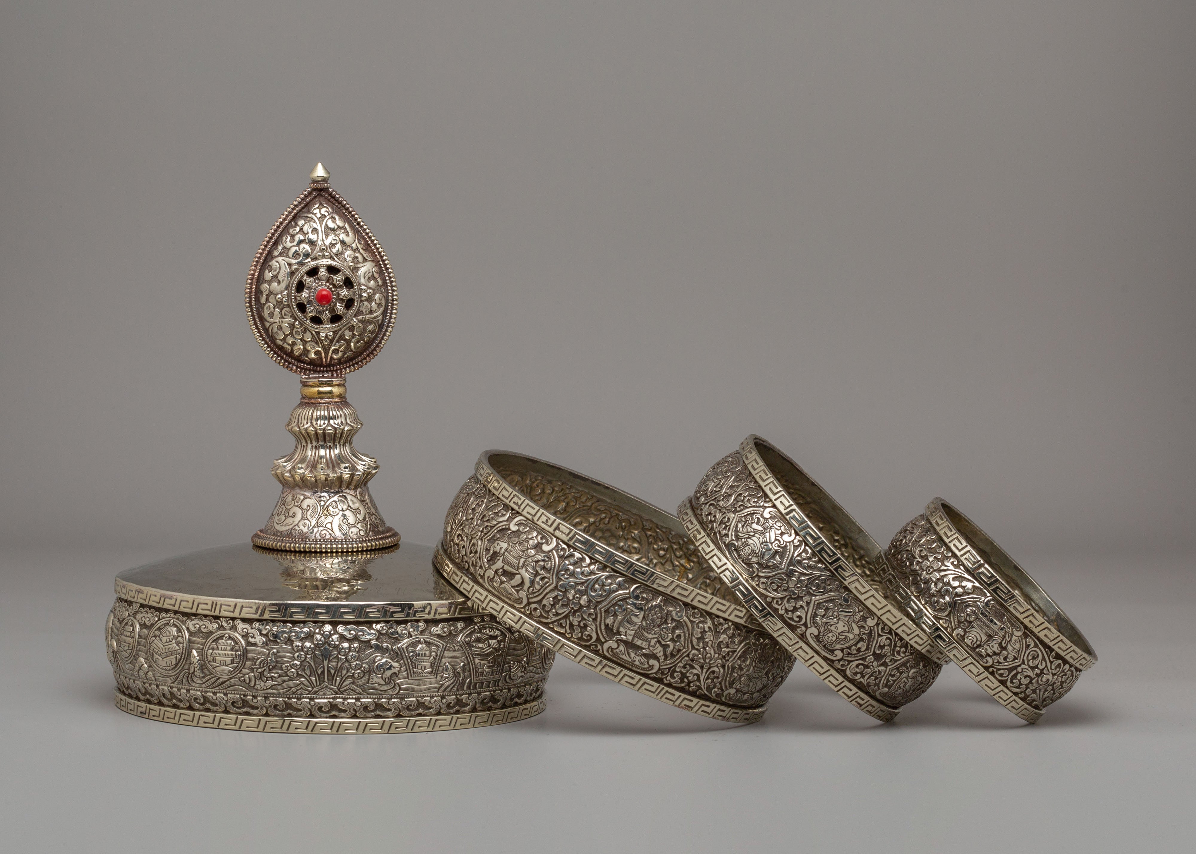 Buddhist Mandala Ritual Set | Sacred Vajrayana Ritual Offering