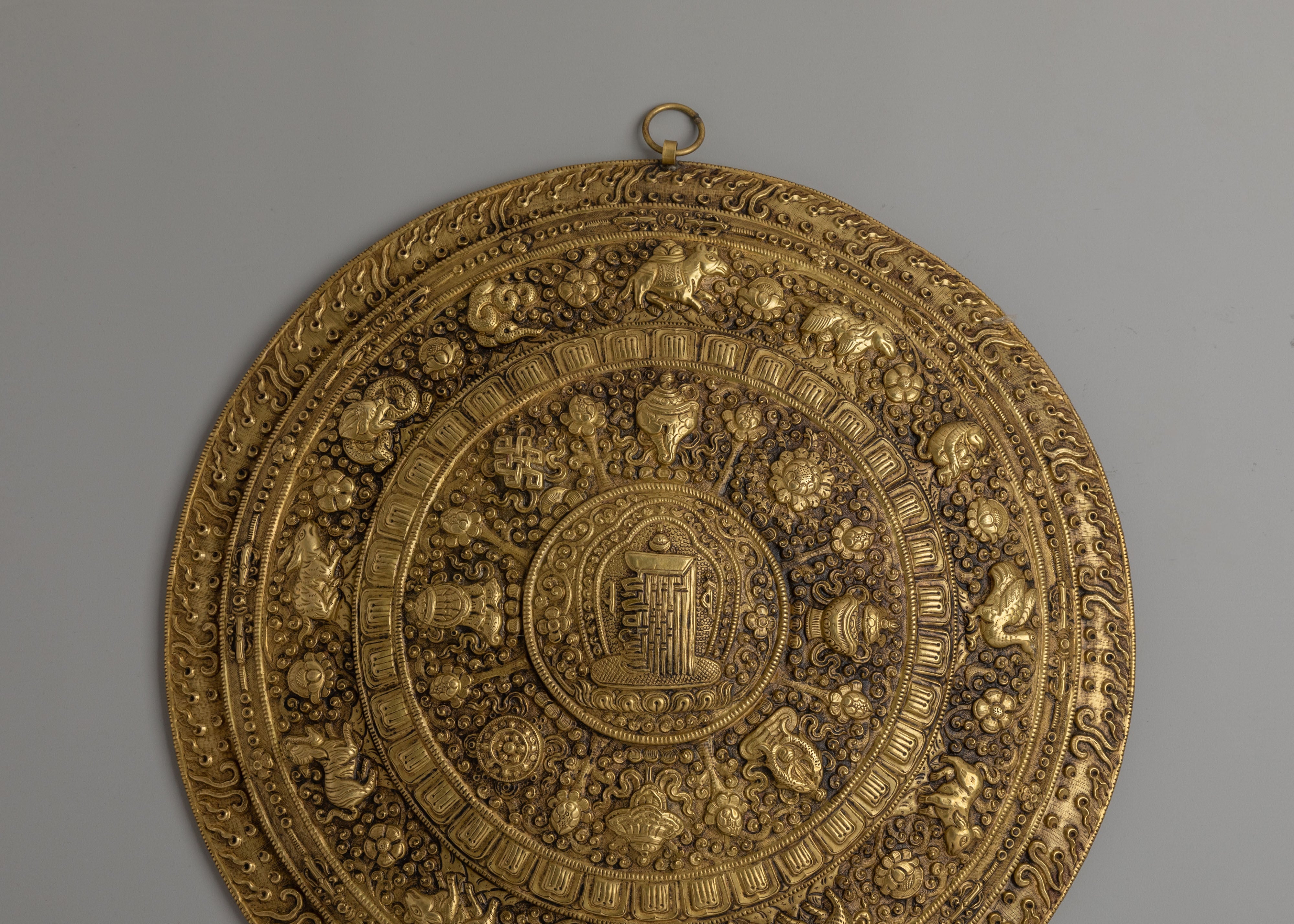 Kalachakra Mandala Wall Hanging | Sacred Tibetan Art for Spiritual Home Decor