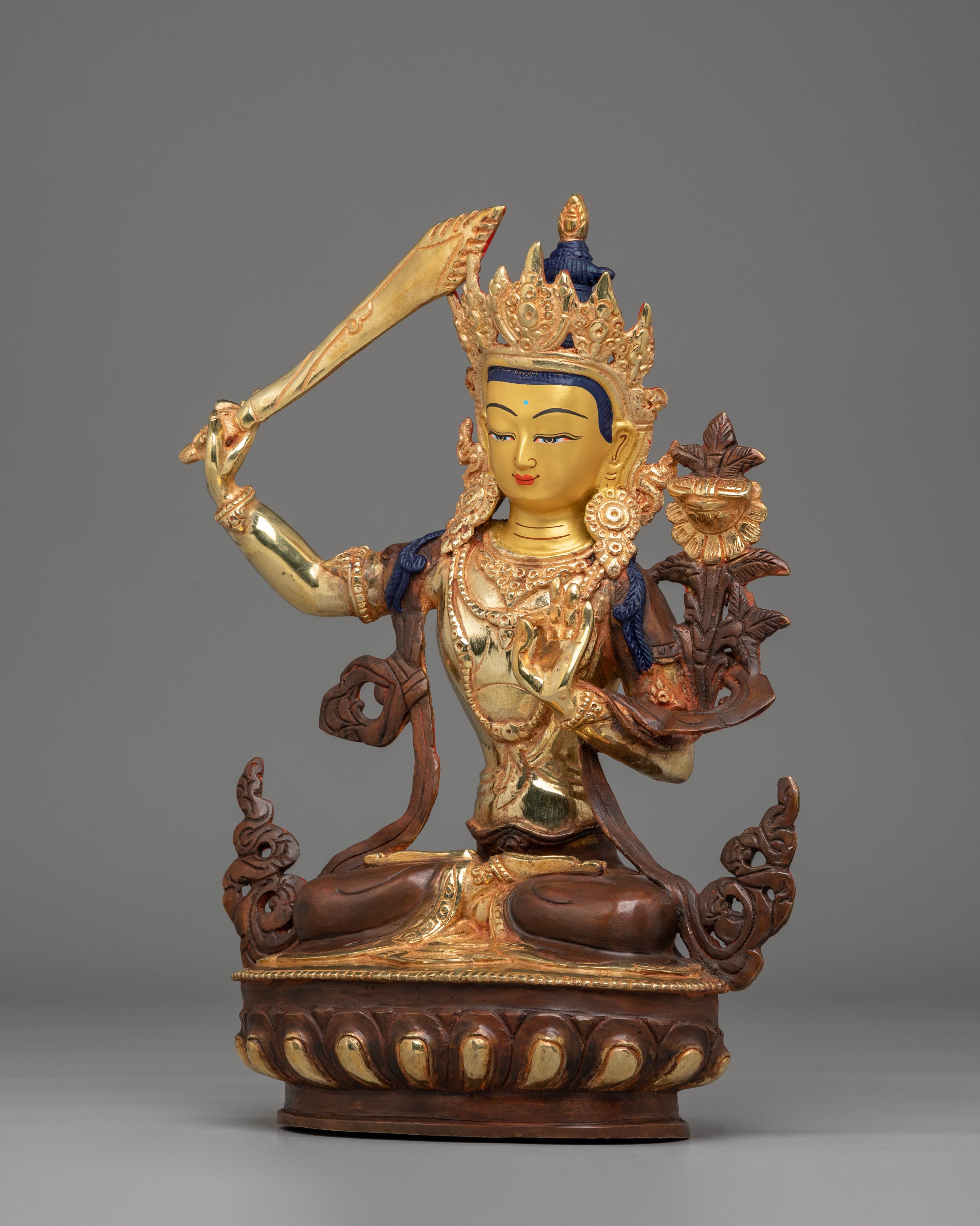 Manjushri Sword of Wisdom Deity Statue | A Symbol of Enlightenment