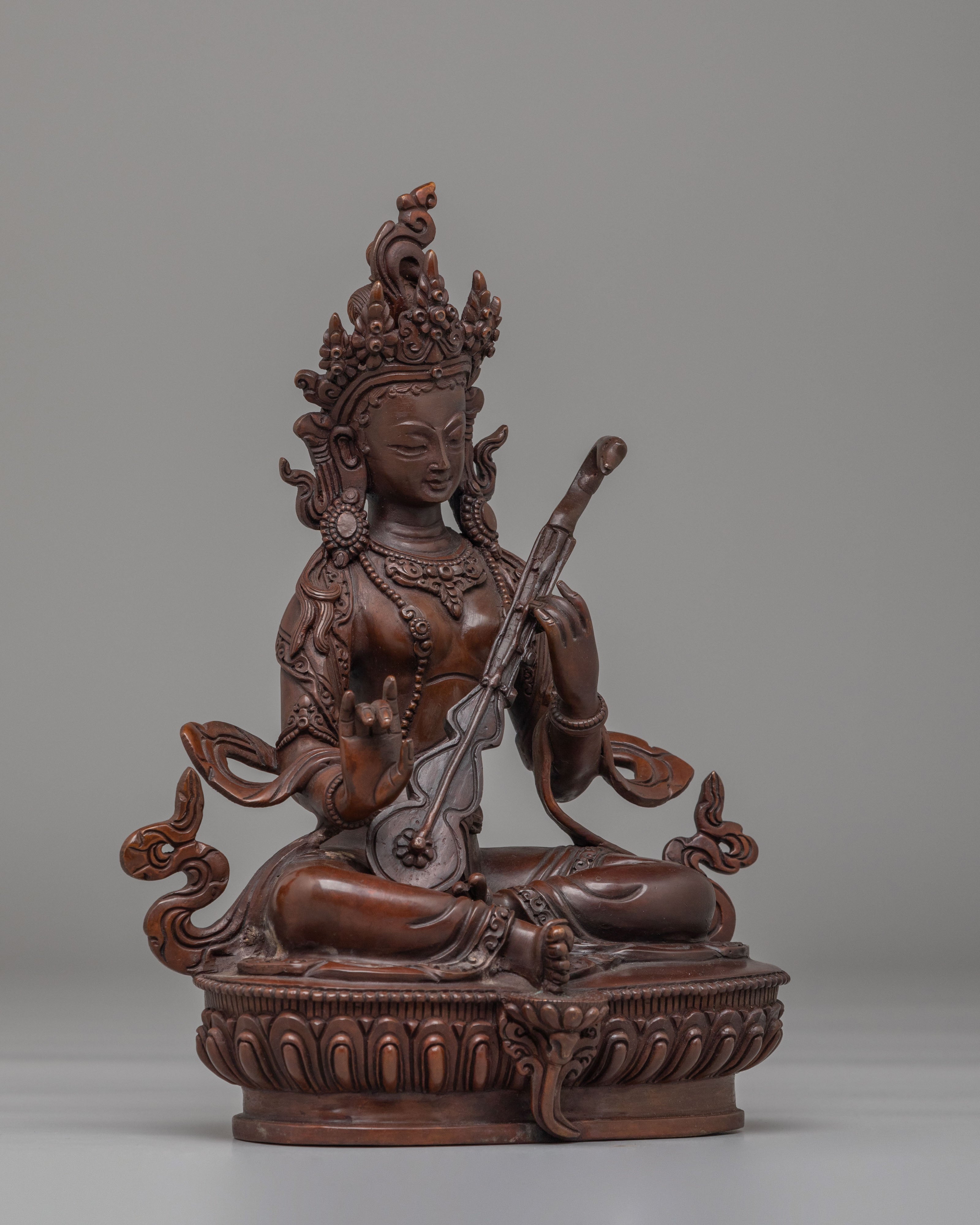 Handmade Goddess Saraswati Statue | Goddess of Wisdom