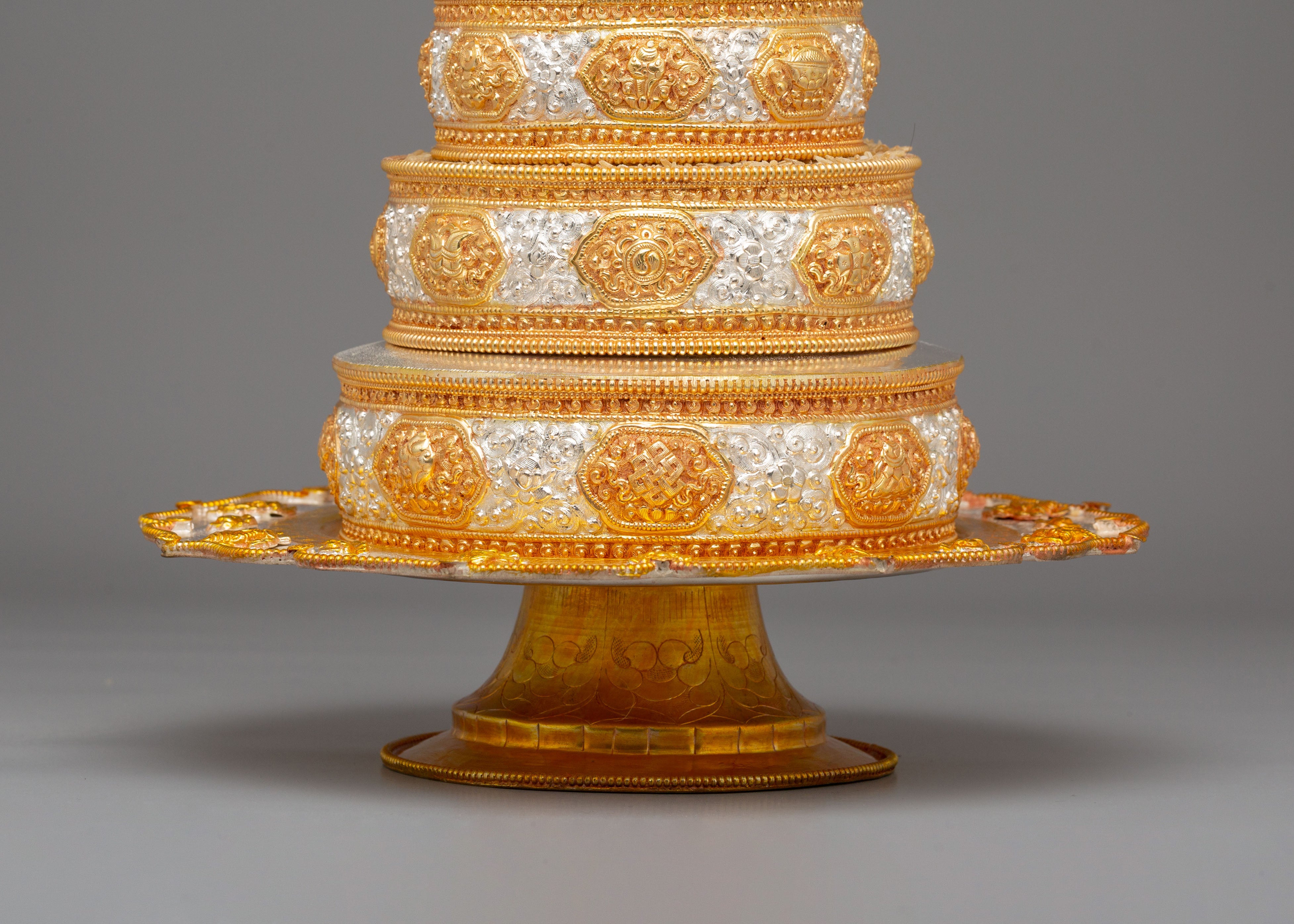 Sacred Buddhist Mandala Offering Set | Sacred Altar Object for Meditation & Ritual Practice