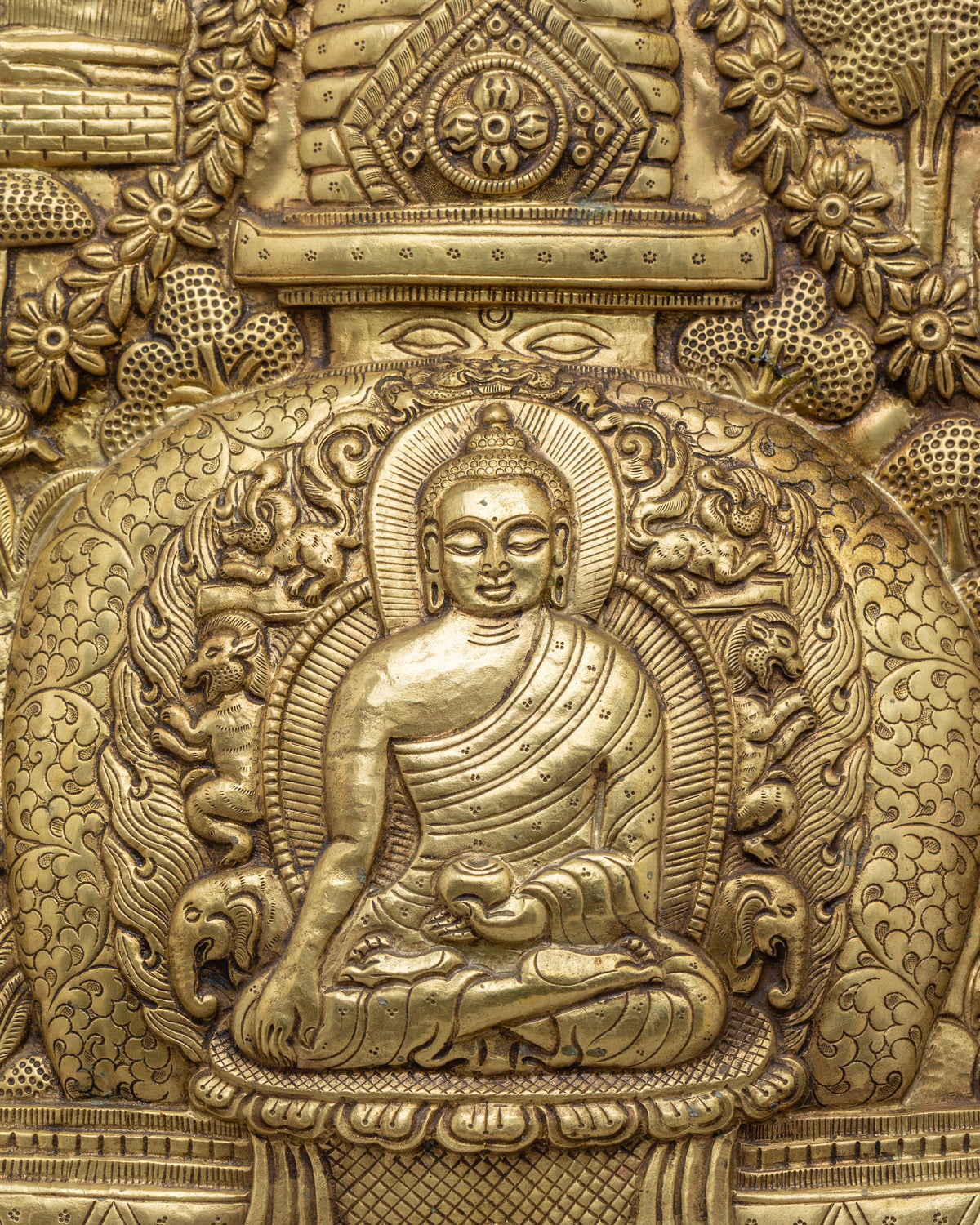 Handcrafted Buddha's Life Wall Hanging | Brass Wall Decor with Disciples